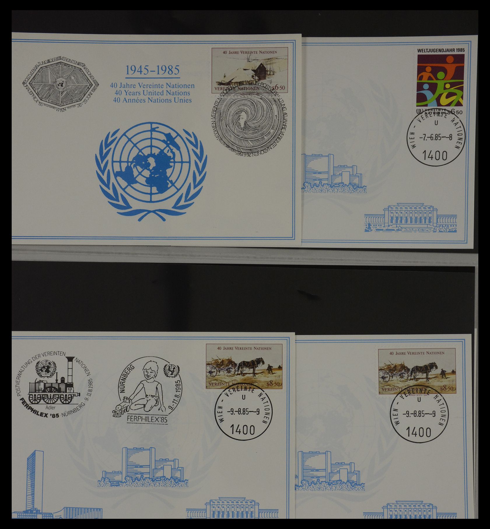 27382 147 - 27382 Verenigde Naties 1957-2003 FDC's.