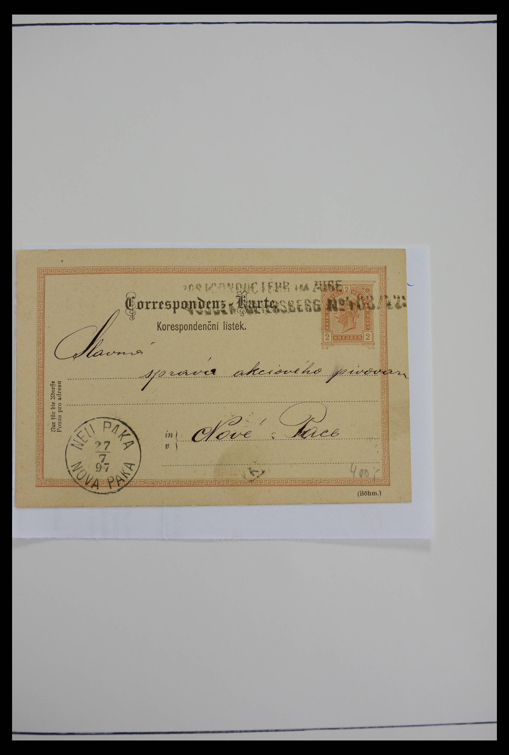 27524 0123 - 27524 Austria railroad post and station cancels.
