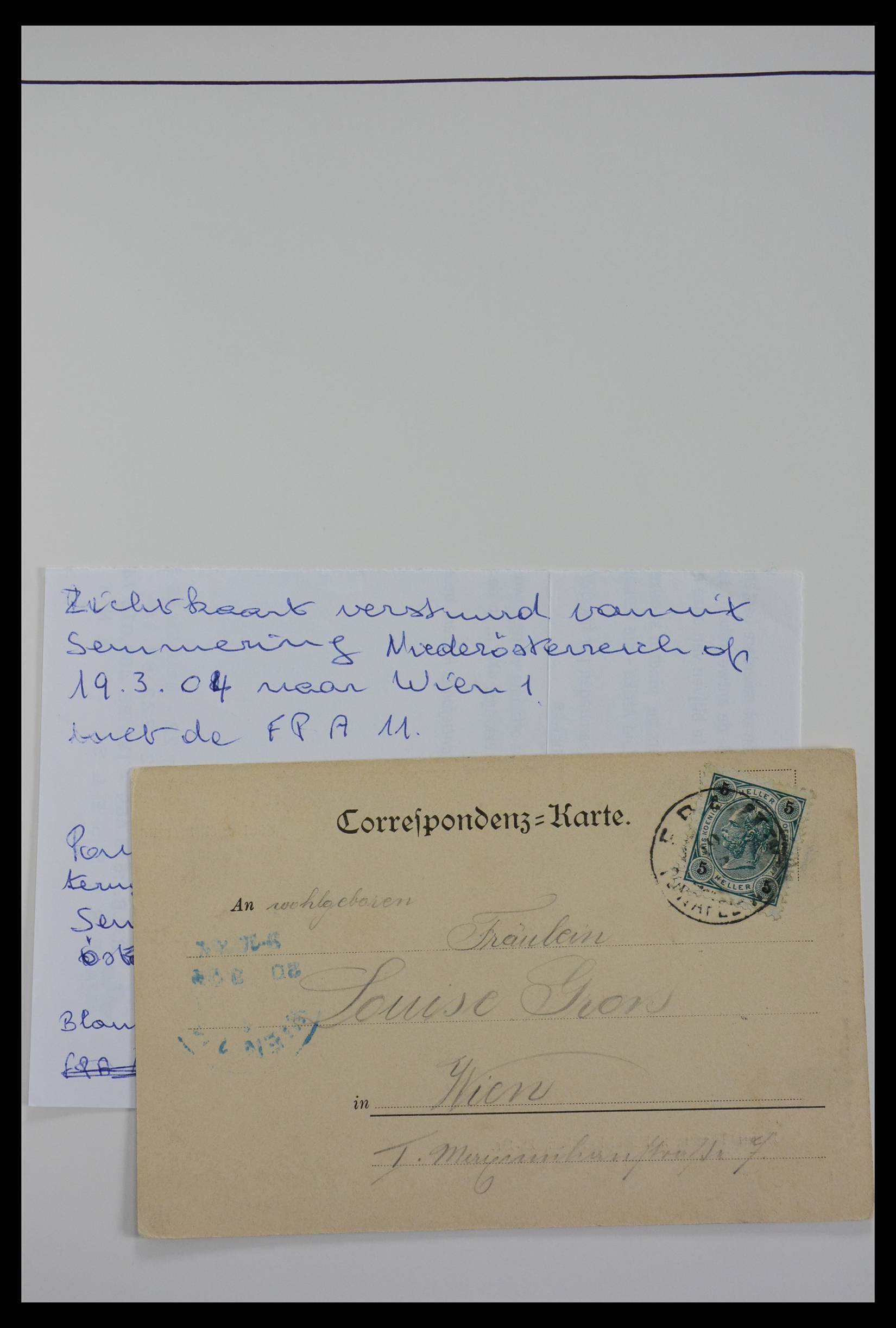 27524 0165 - 27524 Austria railroad post and station cancels.