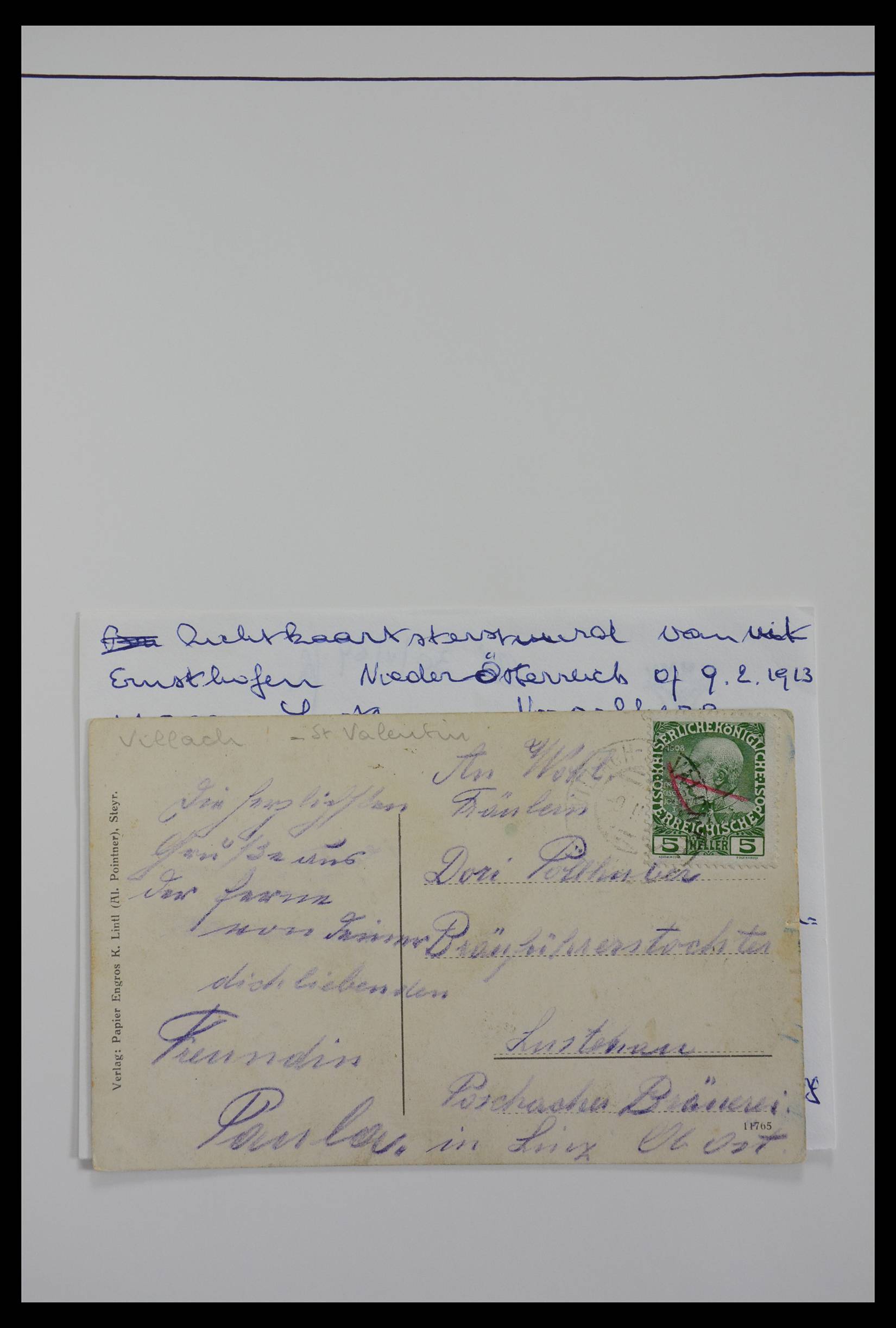 27524 0176 - 27524 Austria railroad post and station cancels.