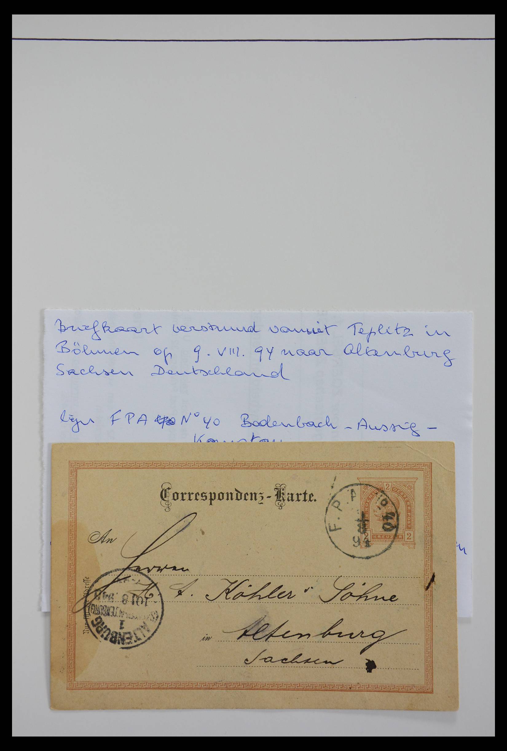 27524 0178 - 27524 Austria railroad post and station cancels.