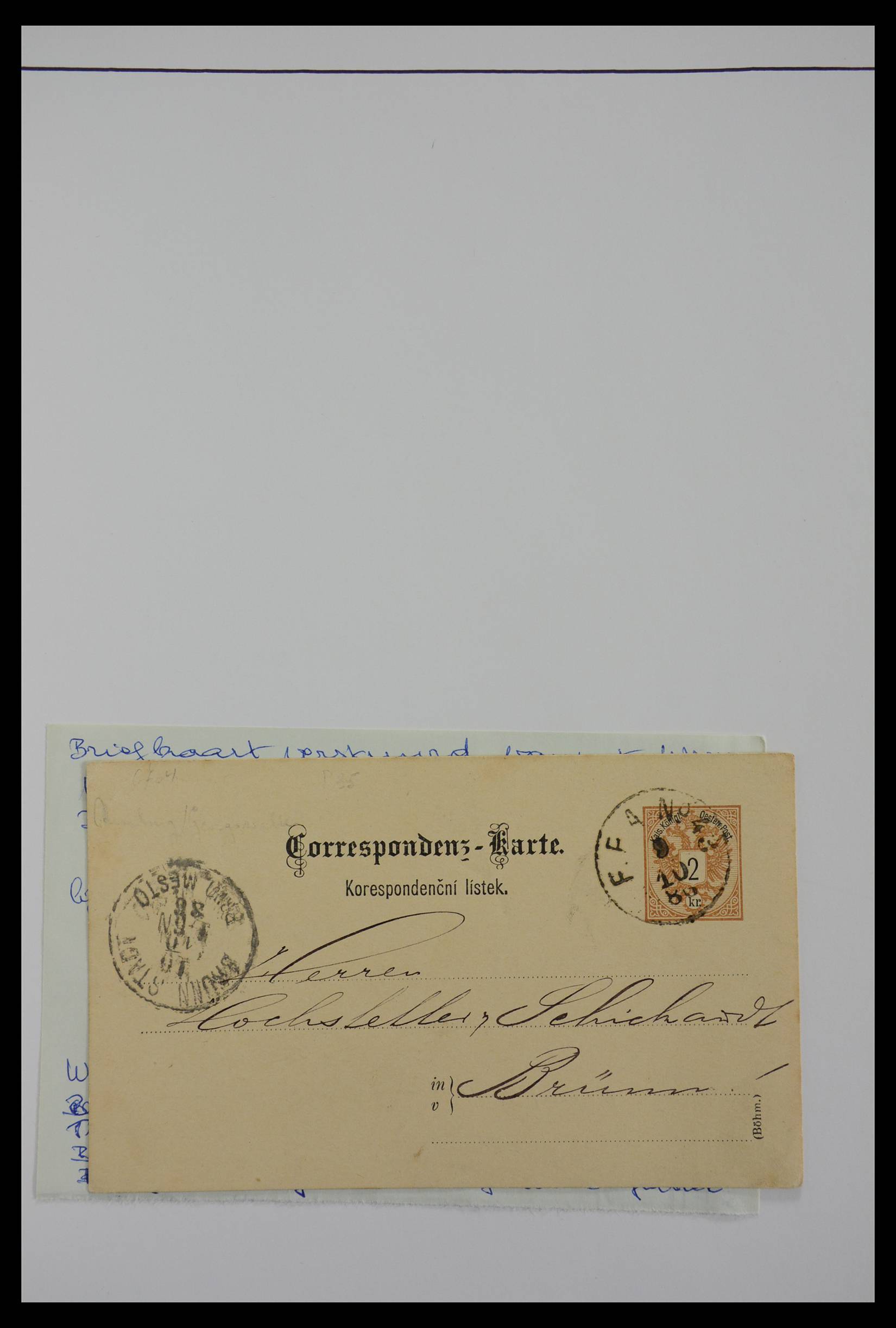 27524 0179 - 27524 Austria railroad post and station cancels.