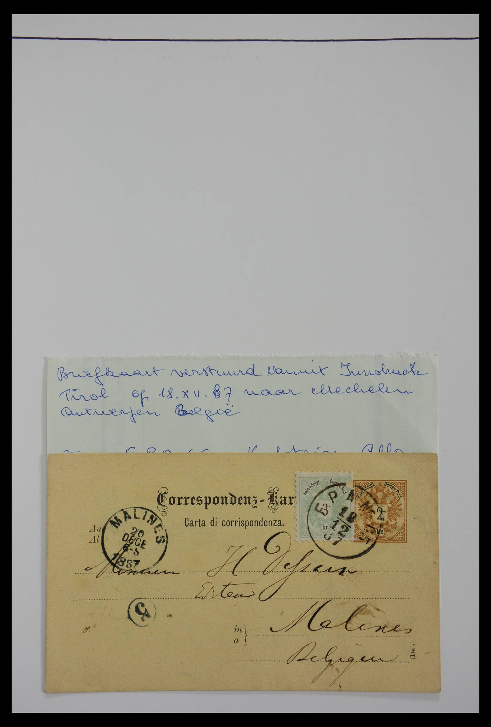 27524 0180 - 27524 Austria railroad post and station cancels.