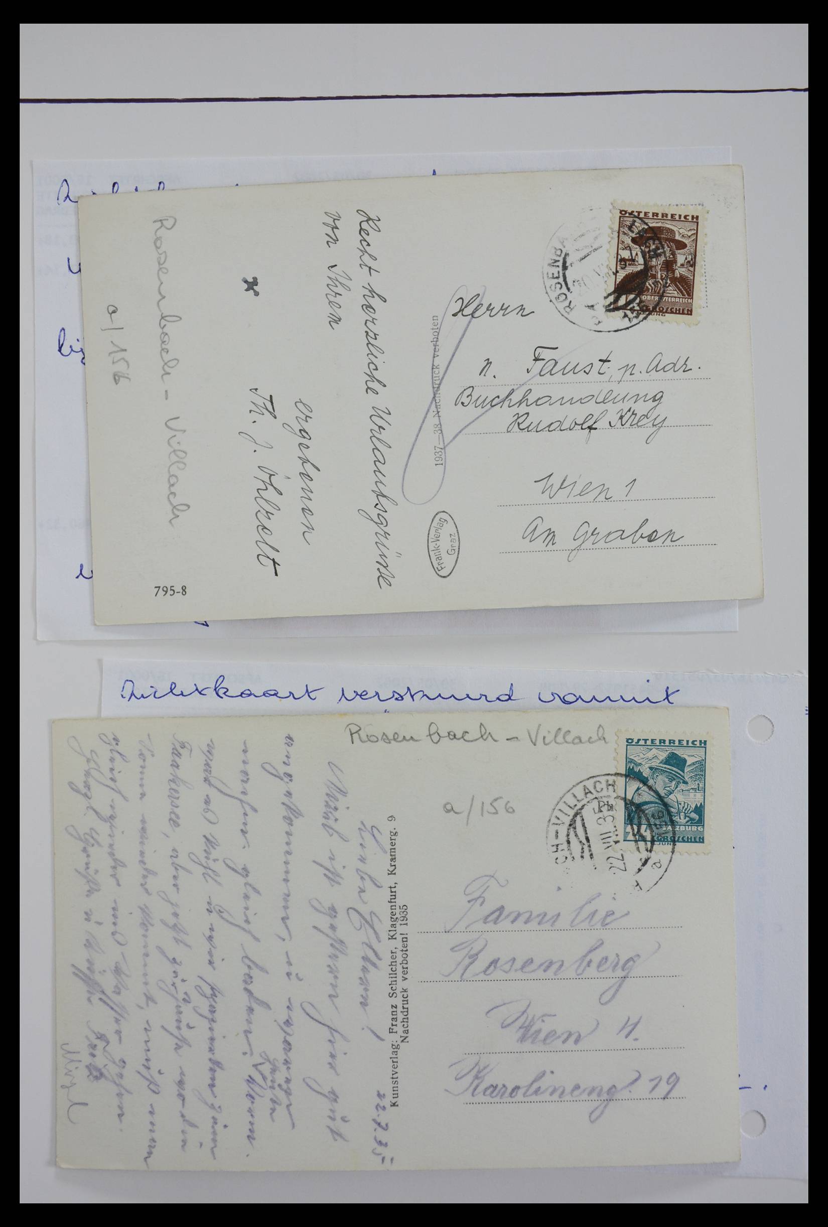 27524 0235 - 27524 Austria railroad post and station cancels.