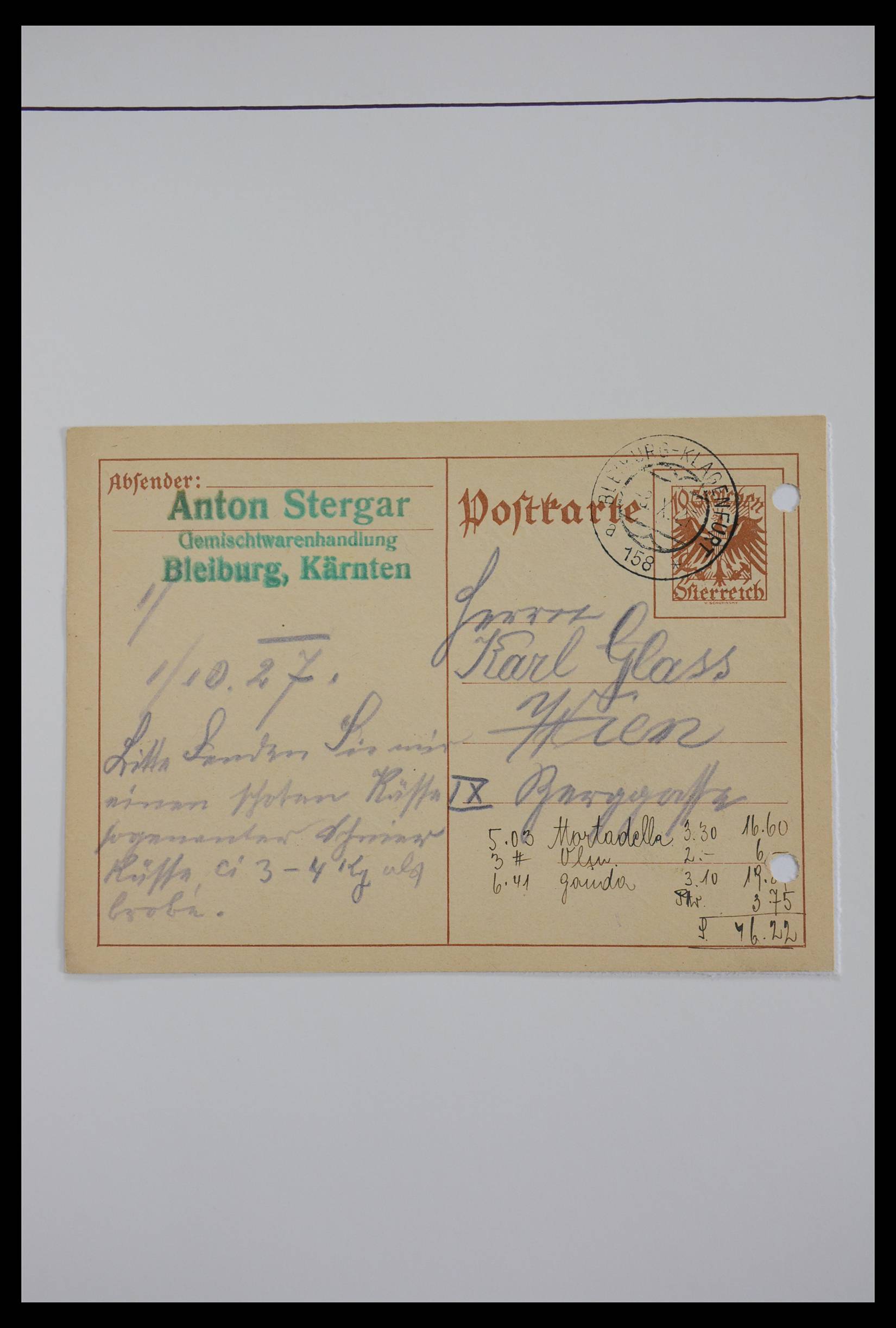 27524 0236 - 27524 Austria railroad post and station cancels.