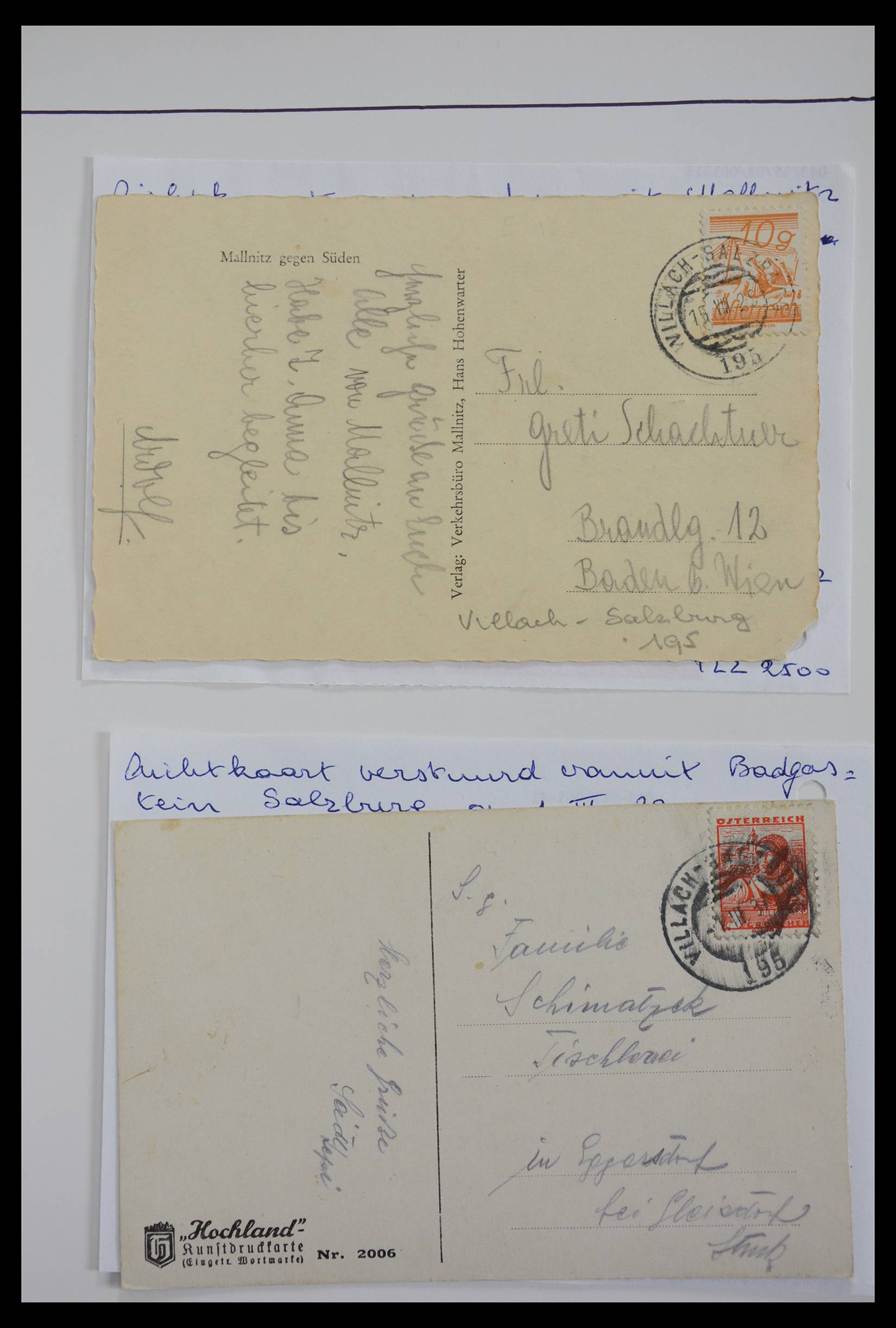 27524 0238 - 27524 Austria railroad post and station cancels.