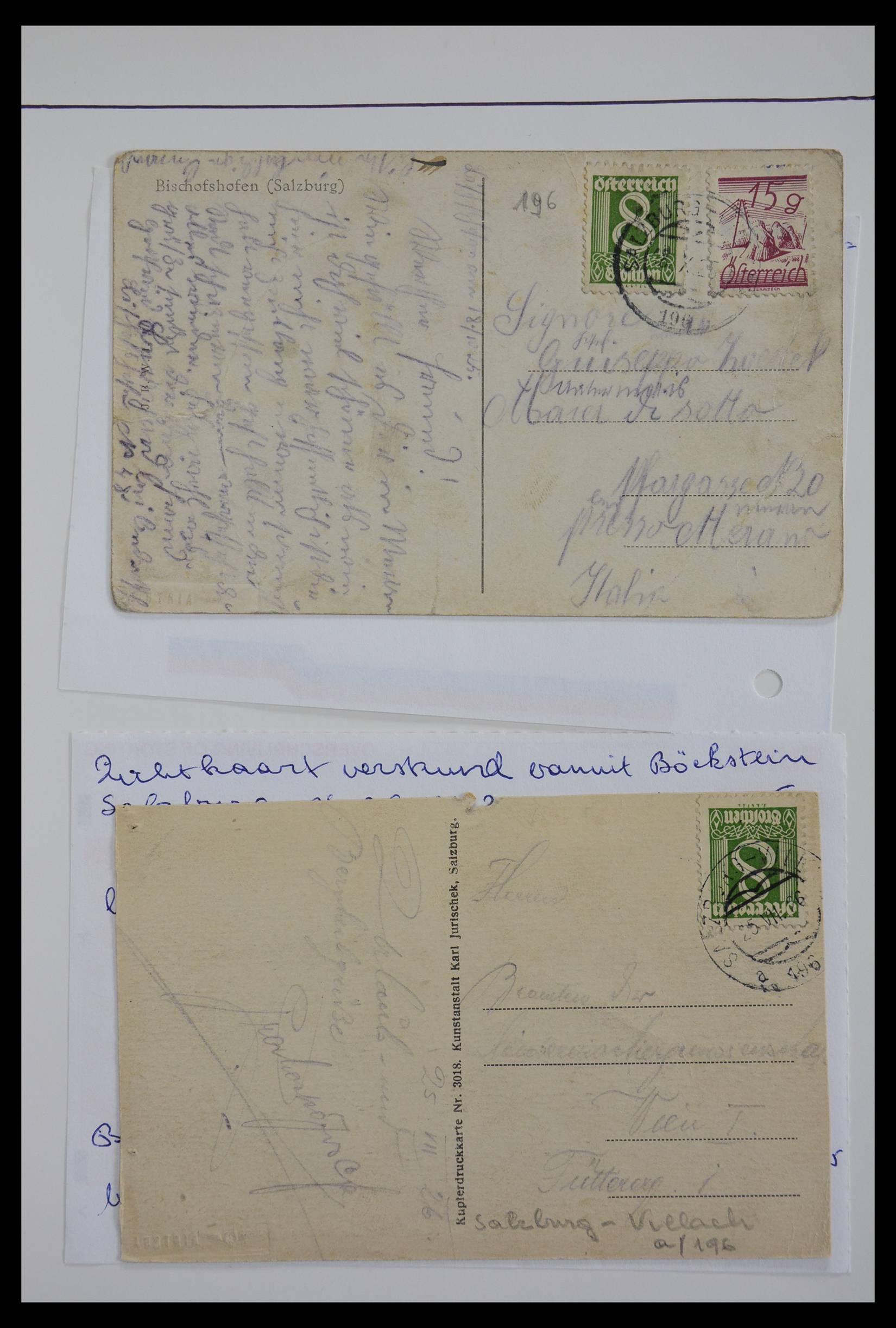 27524 0239 - 27524 Austria railroad post and station cancels.