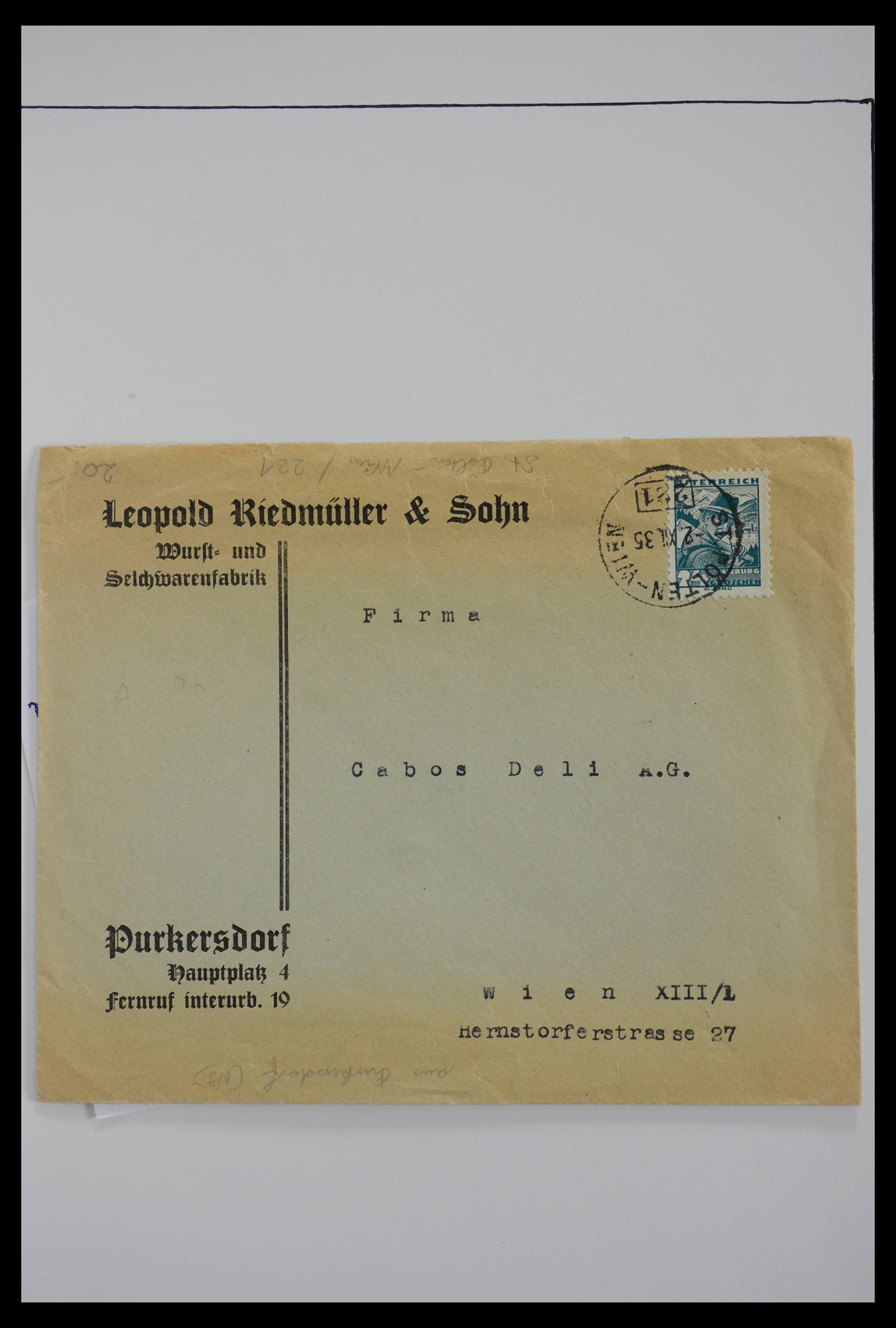 27524 0248 - 27524 Austria railroad post and station cancels.