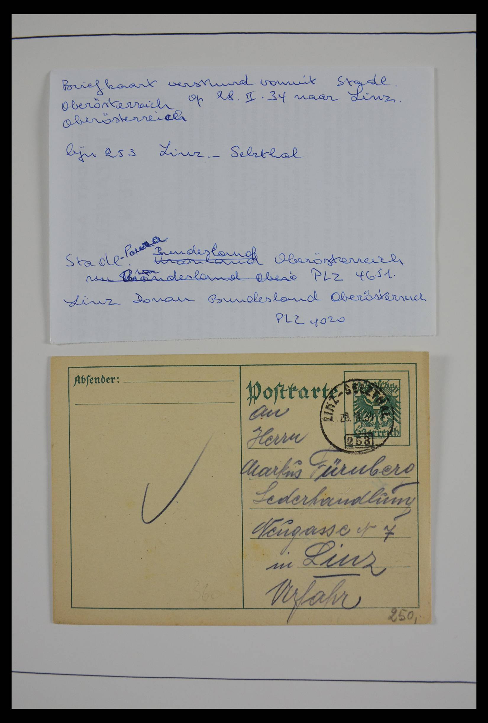 27524 0269 - 27524 Austria railroad post and station cancels.