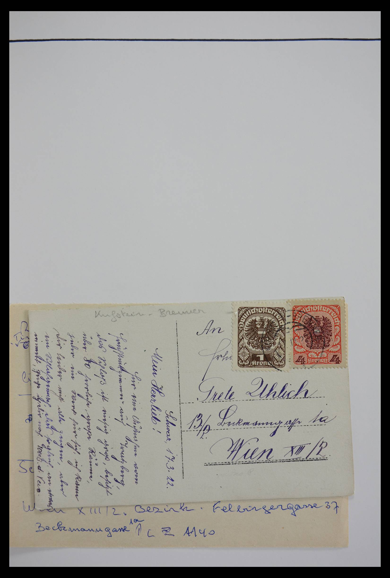 27524 0324 - 27524 Austria railroad post and station cancels.