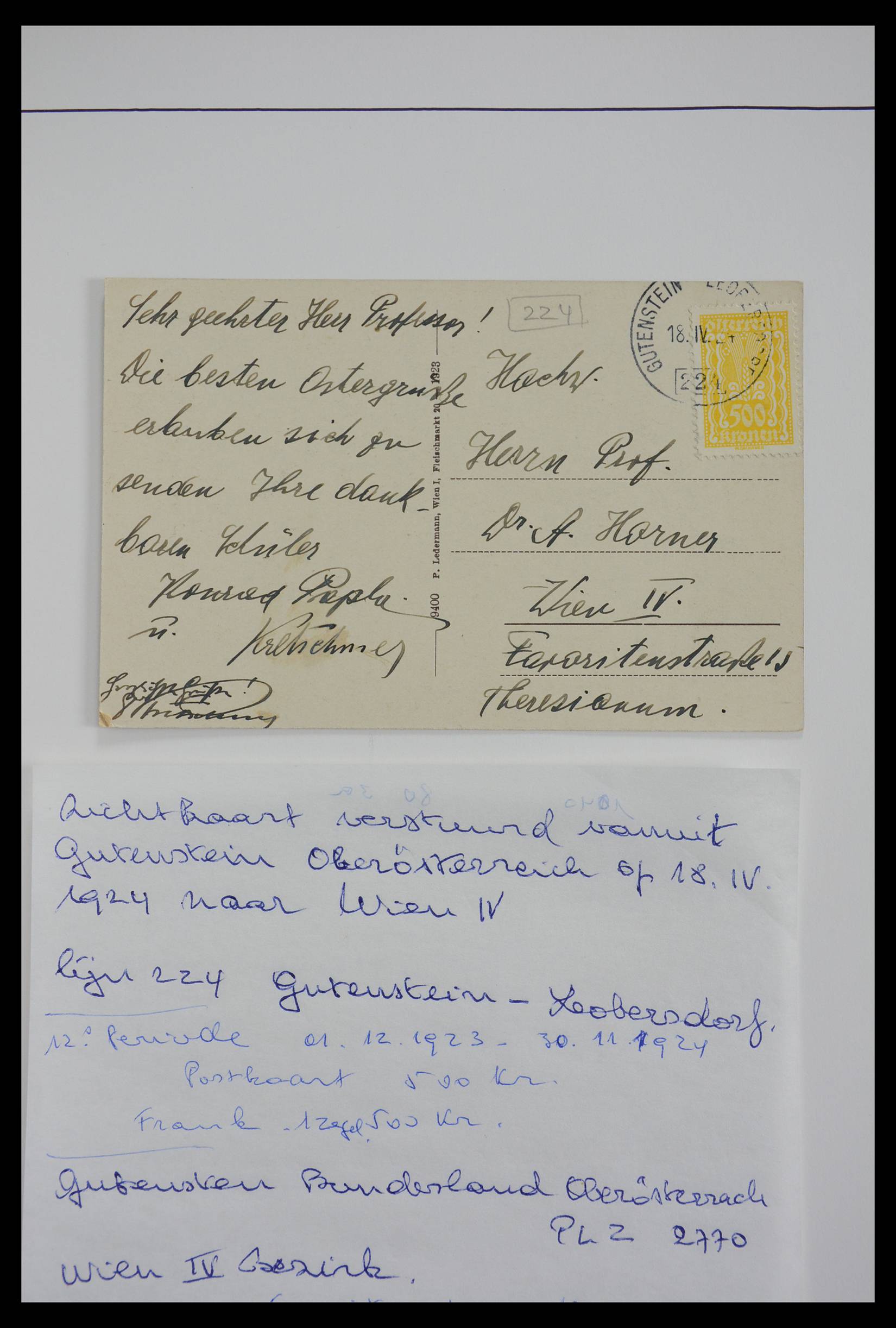 27524 0336 - 27524 Austria railroad post and station cancels.