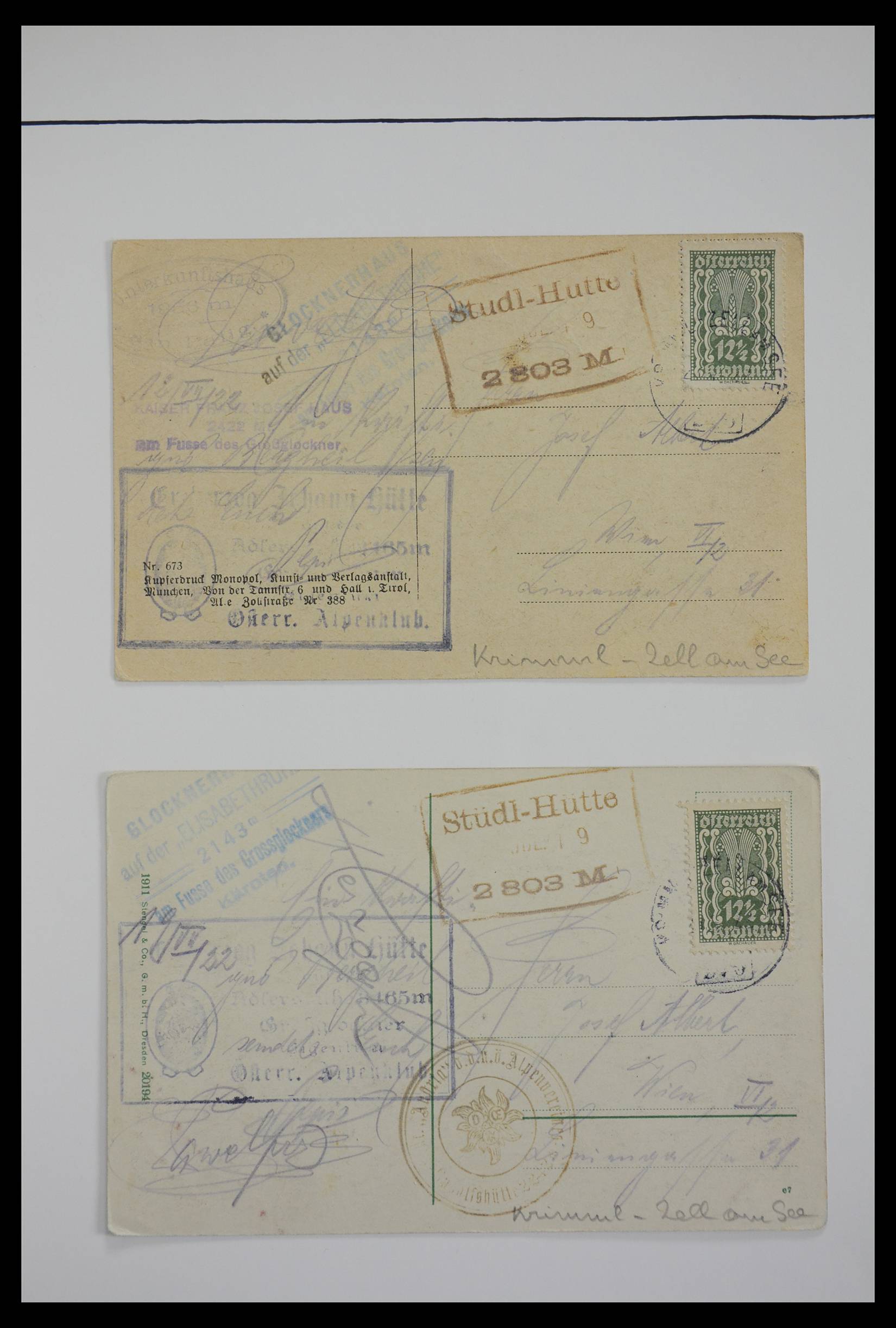 27524 0355 - 27524 Austria railroad post and station cancels.