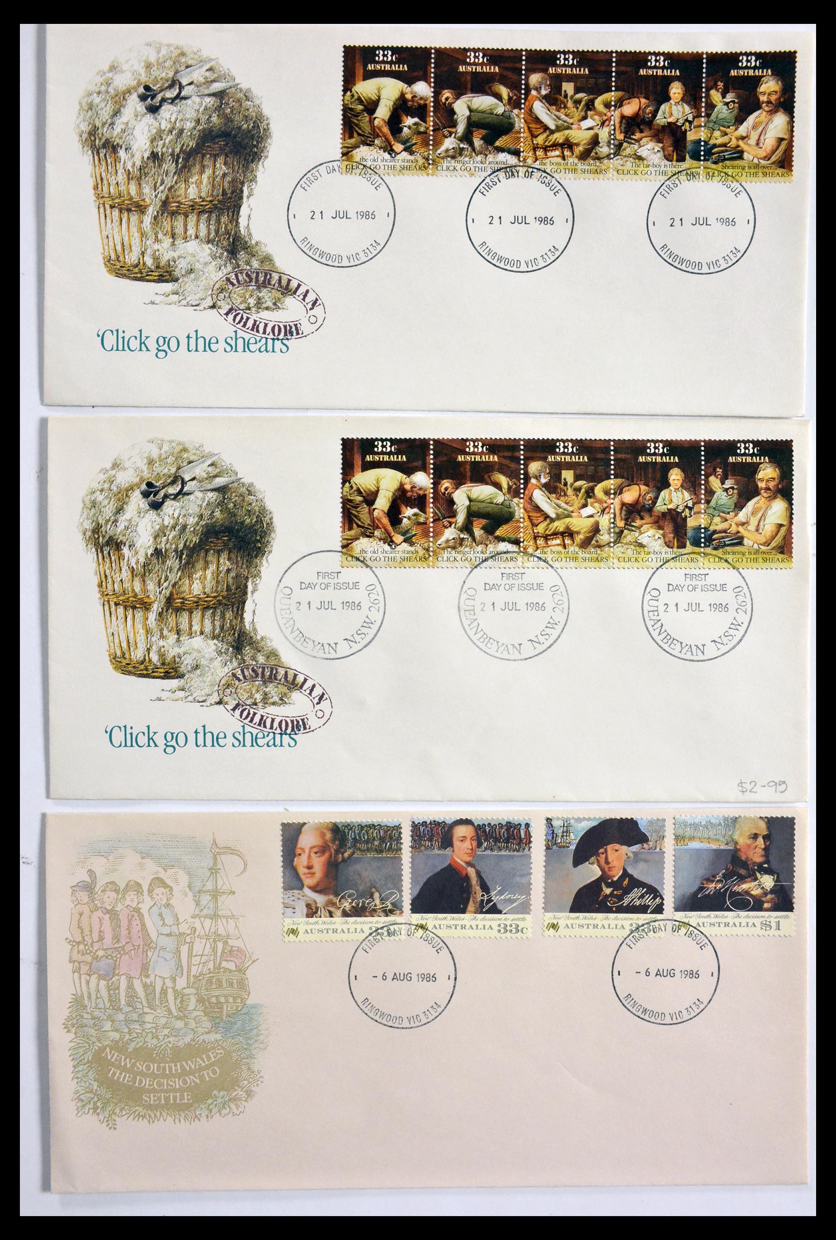 29611 187 - 29611 Australia FDC's 1954-2004.