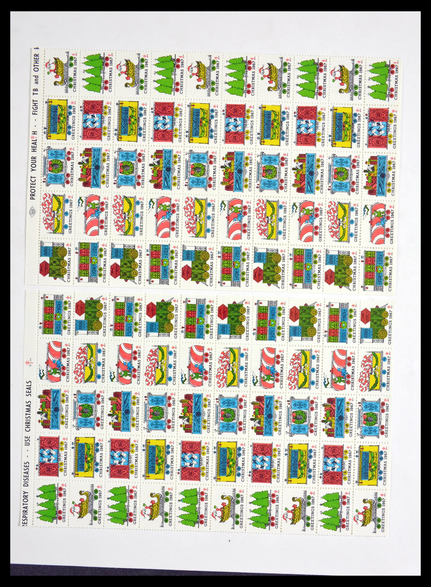 29658 119 - 29658 Kerst sluitzegels USA 1907-1970.