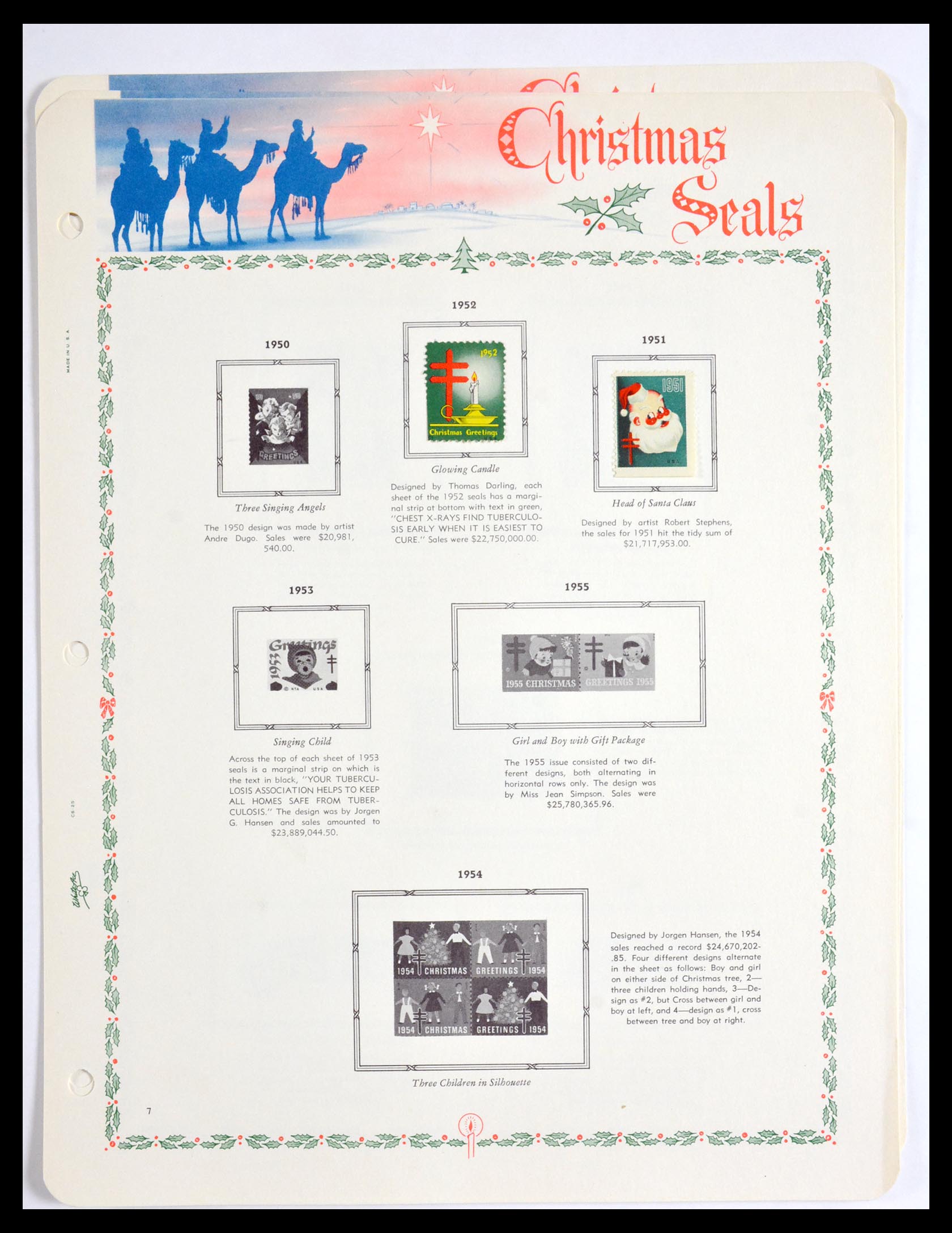 29658 150 - 29658 Kerst sluitzegels USA 1907-1970.