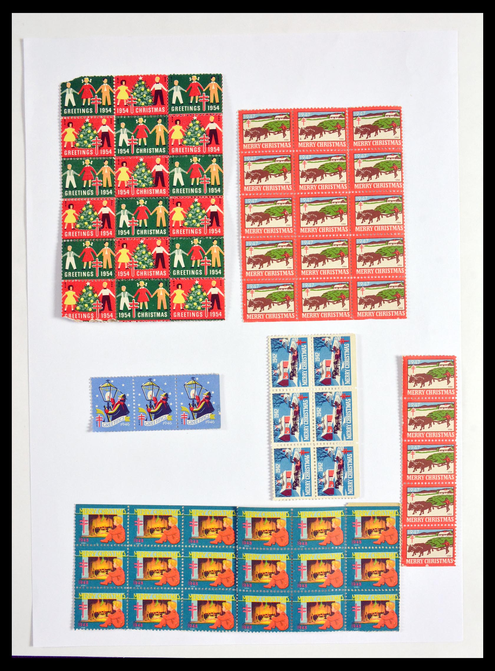 29658 154 - 29658 Kerst sluitzegels USA 1907-1970.