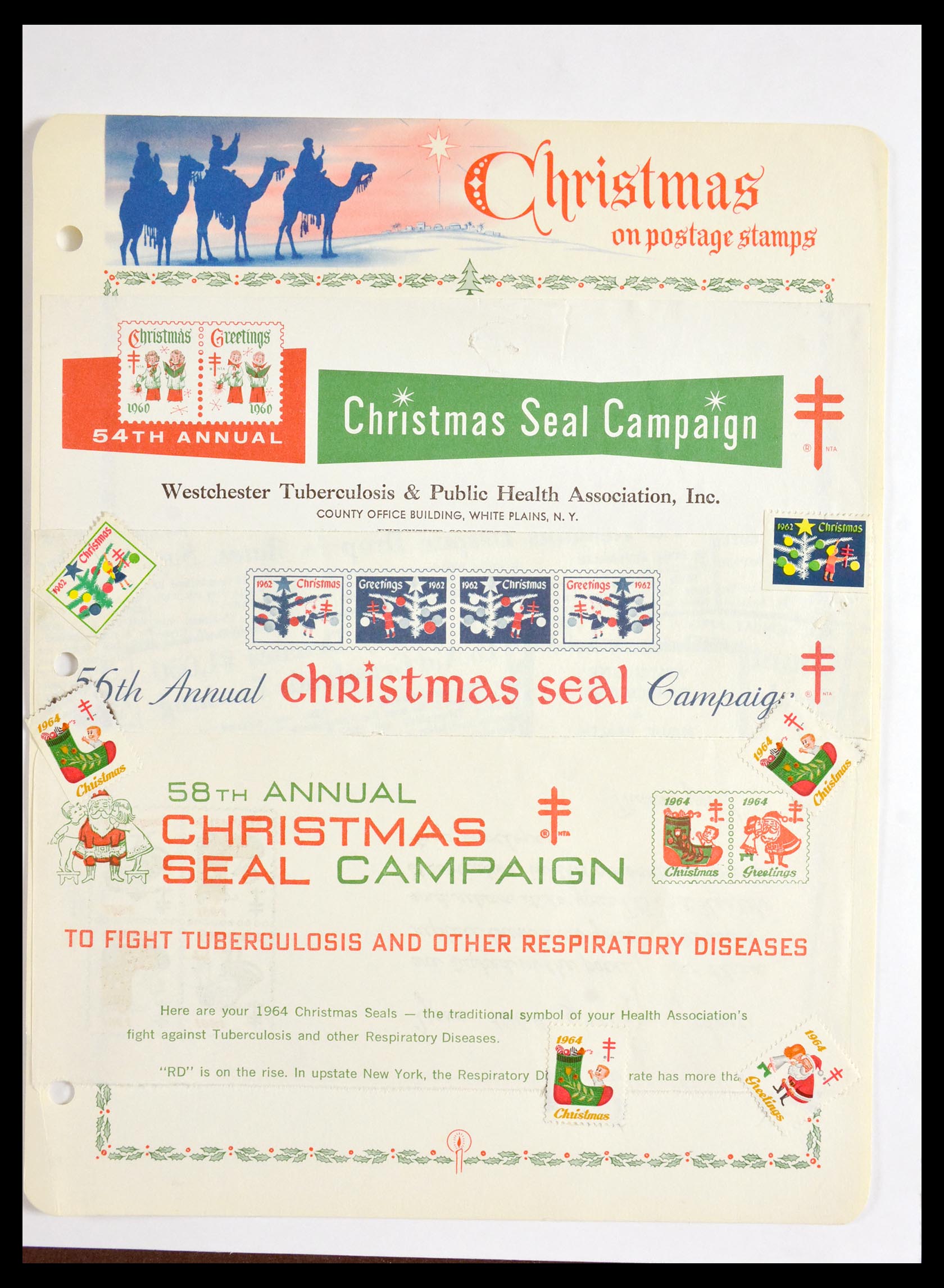 29658 155 - 29658 Kerst sluitzegels USA 1907-1970.