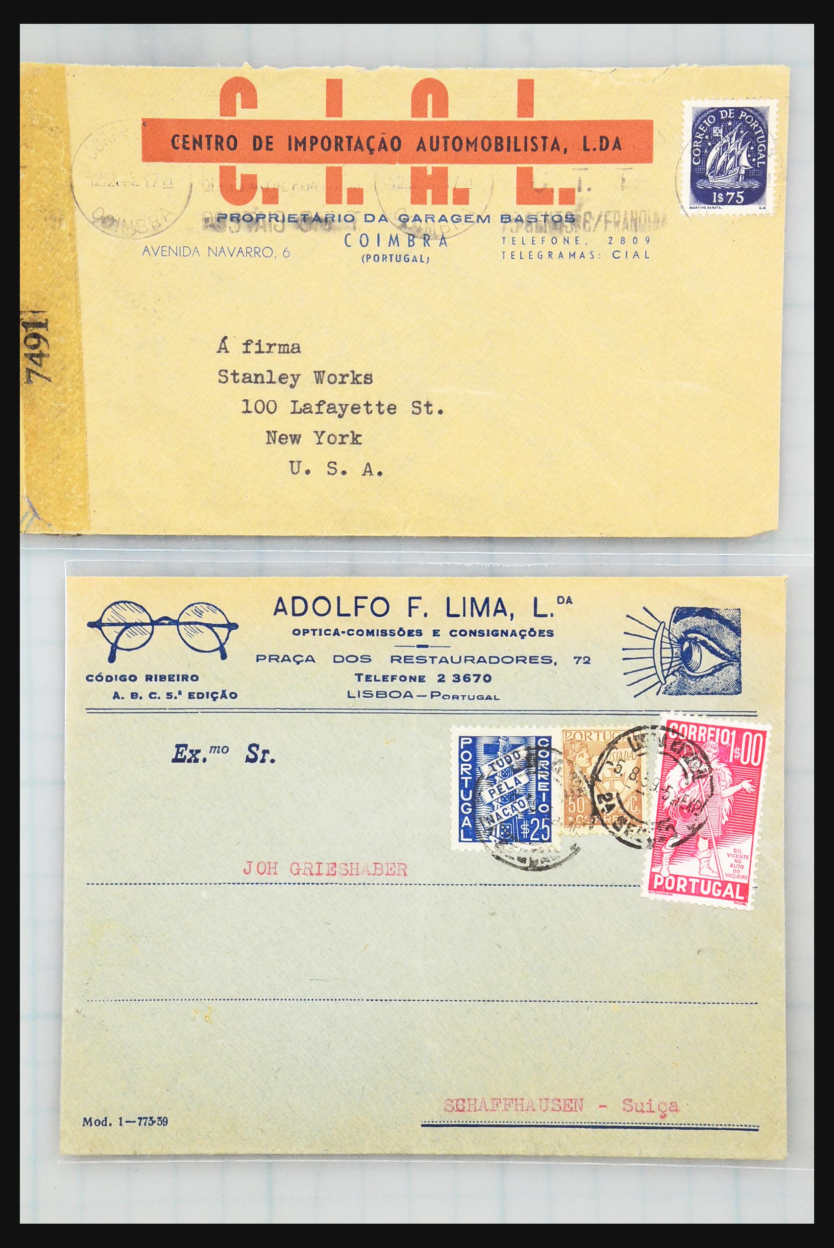 31358 119 - 31358 Portugal/Luxemburg/Griekenland brieven 1880-1960.
