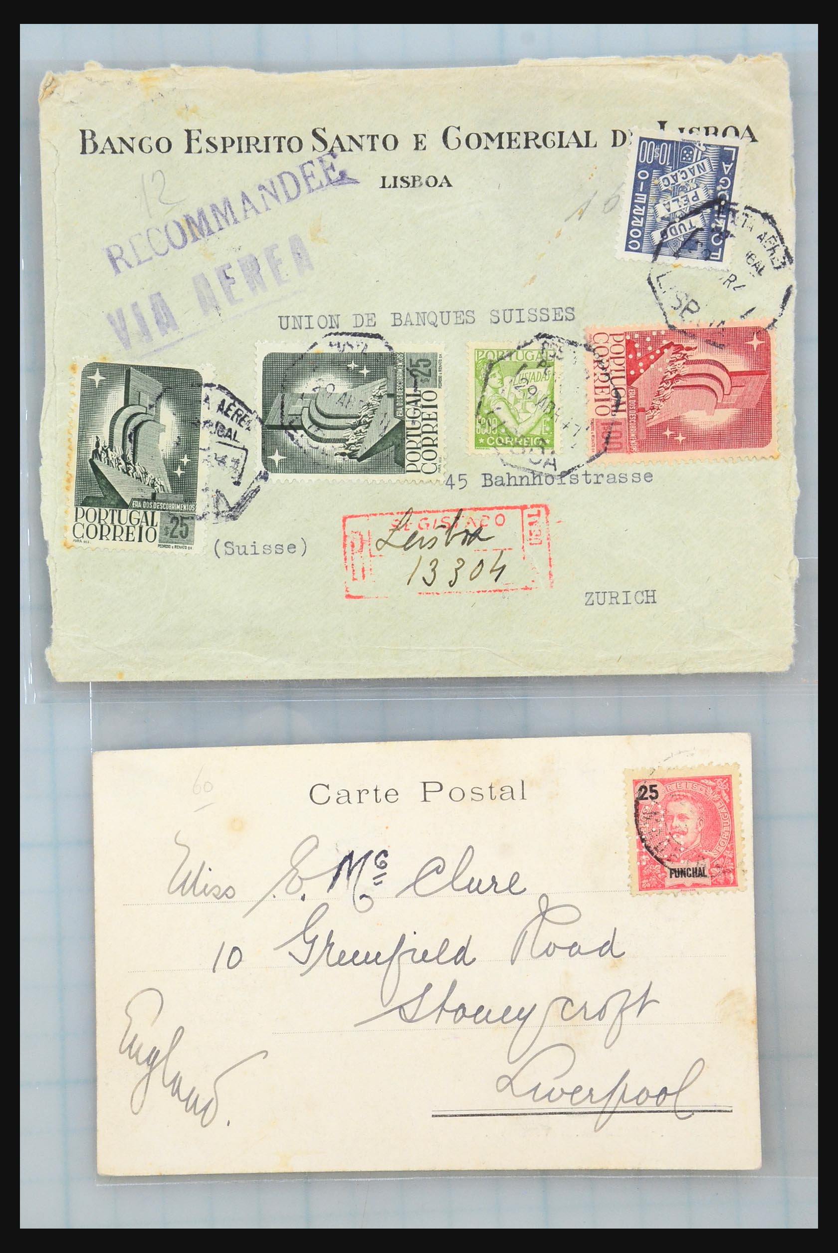 31358 150 - 31358 Portugal/Luxemburg/Griekenland brieven 1880-1960.