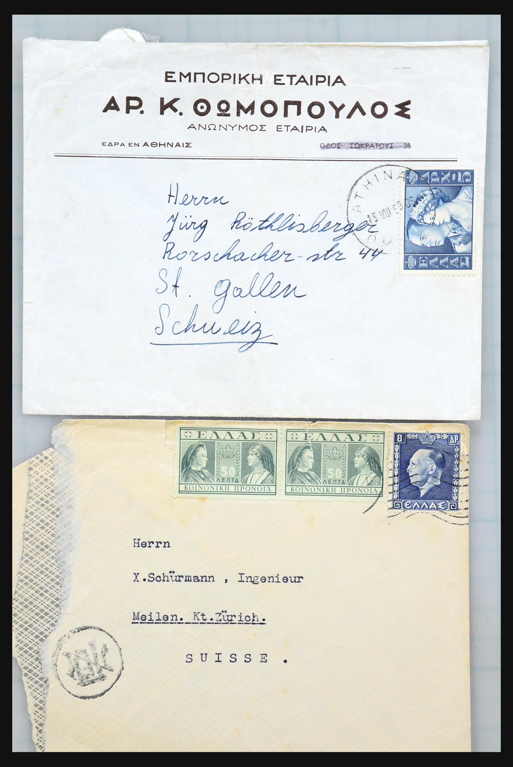 31358 188 - 31358 Portugal/Luxemburg/Griekenland brieven 1880-1960.