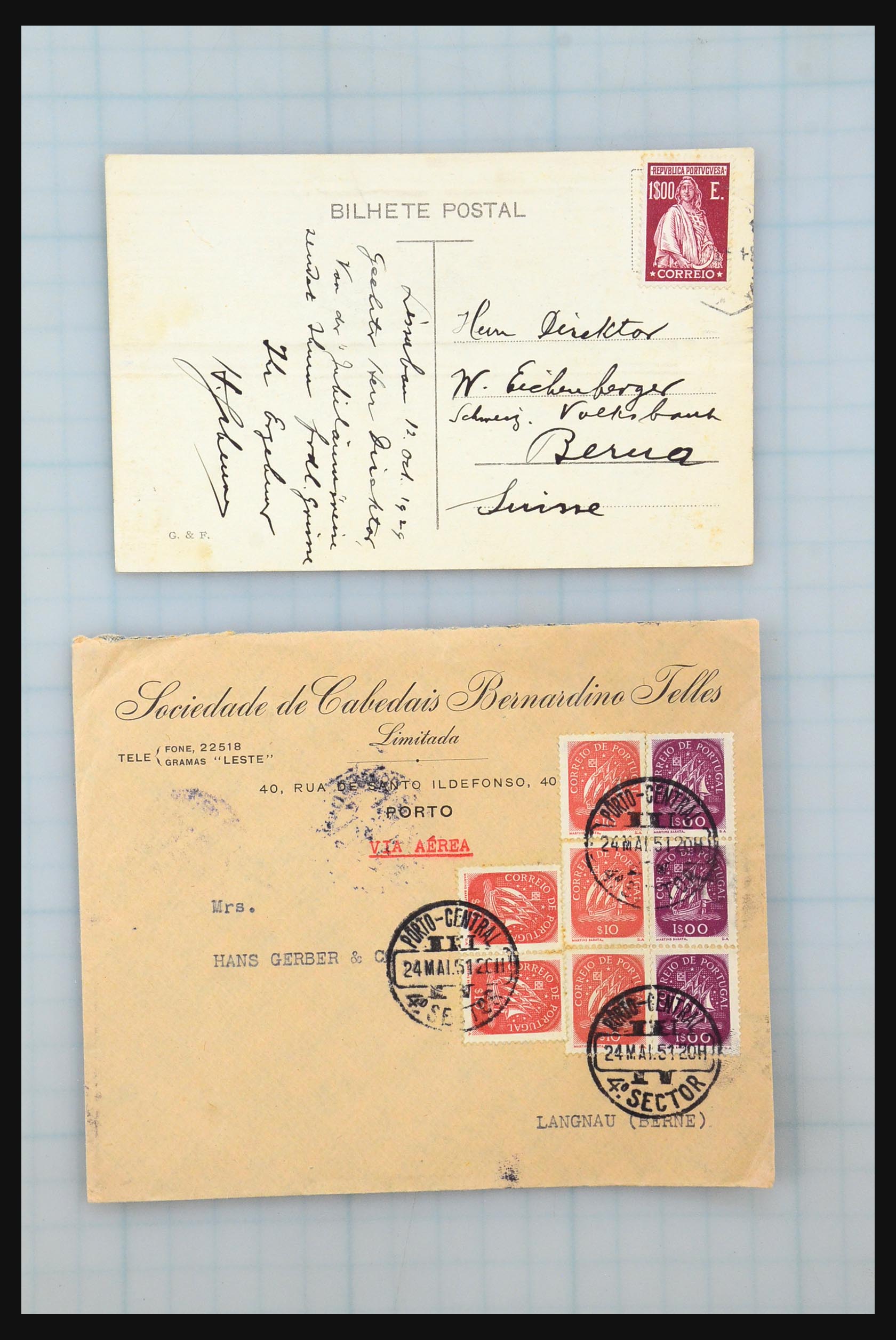 31358 238 - 31358 Portugal/Luxemburg/Griekenland brieven 1880-1960.