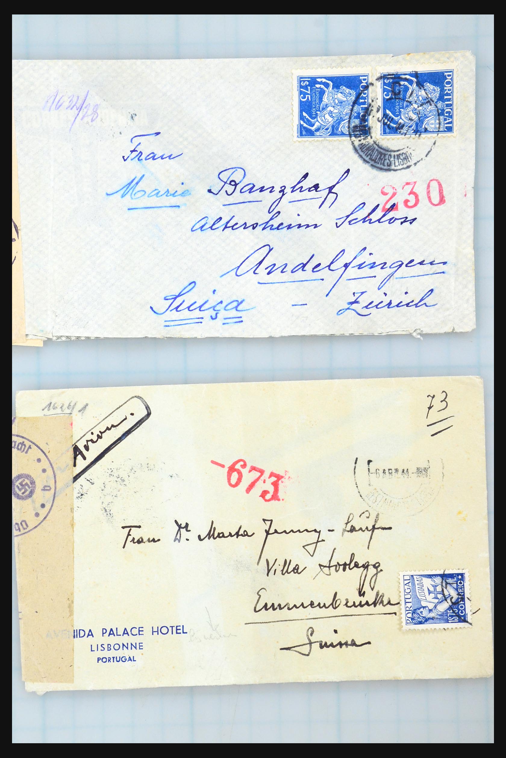 31358 250 - 31358 Portugal/Luxemburg/Griekenland brieven 1880-1960.