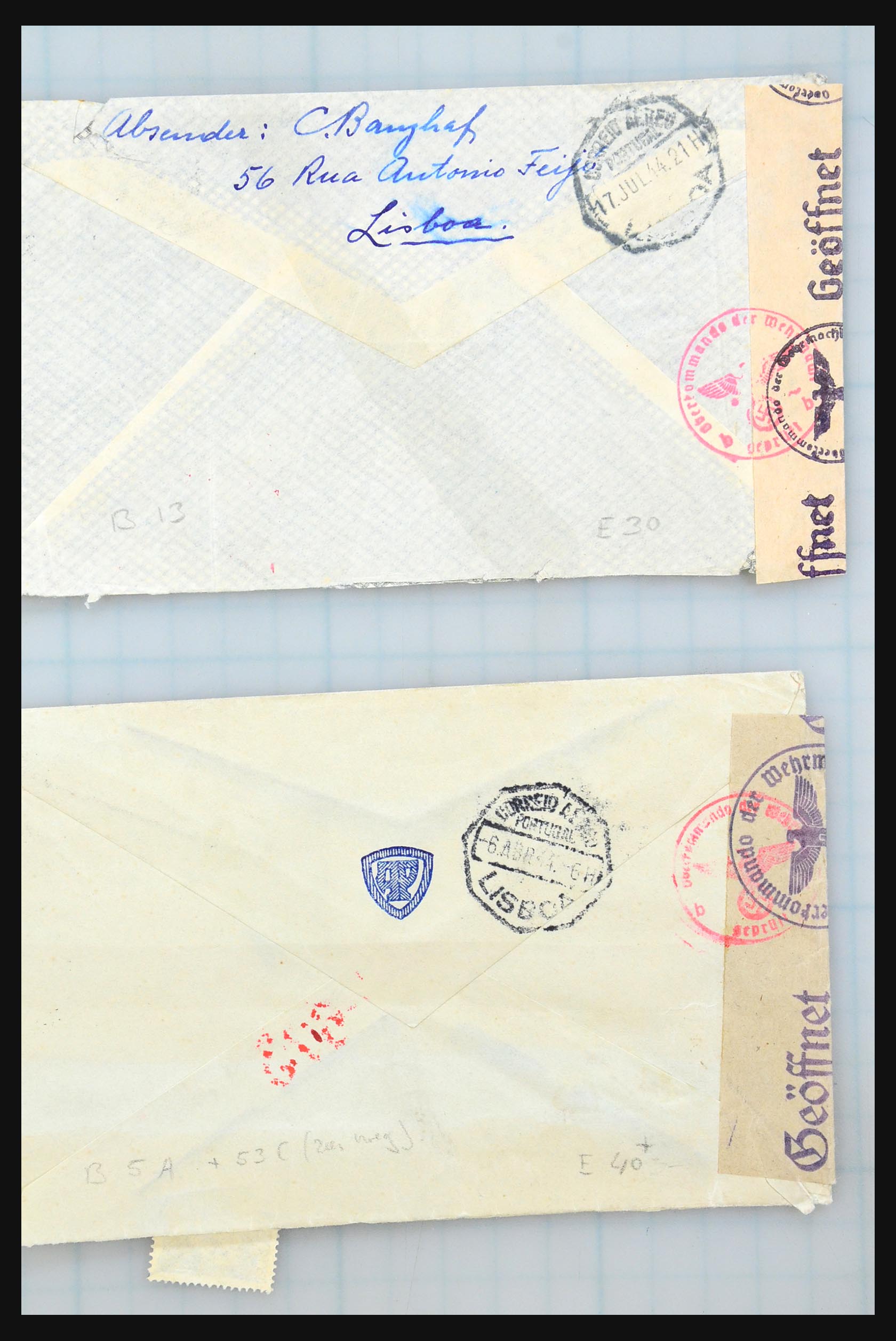 31358 251 - 31358 Portugal/Luxemburg/Griekenland brieven 1880-1960.
