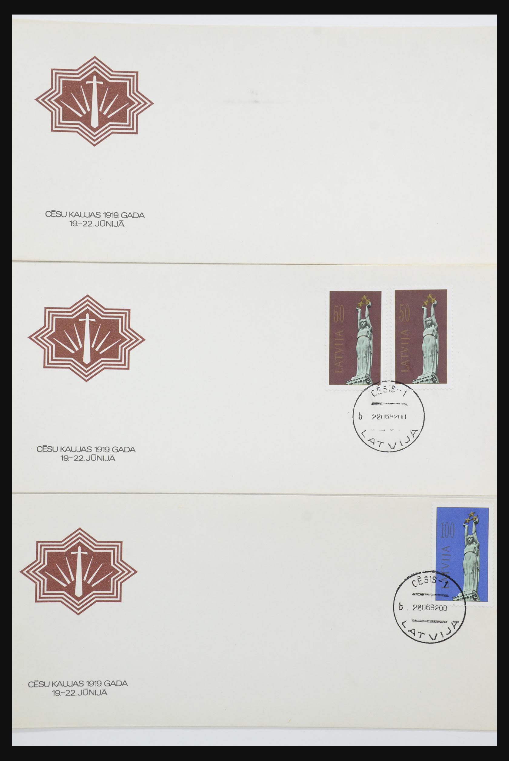 31584 546 - 31584 Letland brieven/FDC's en postwaardestukken 1990-1992.