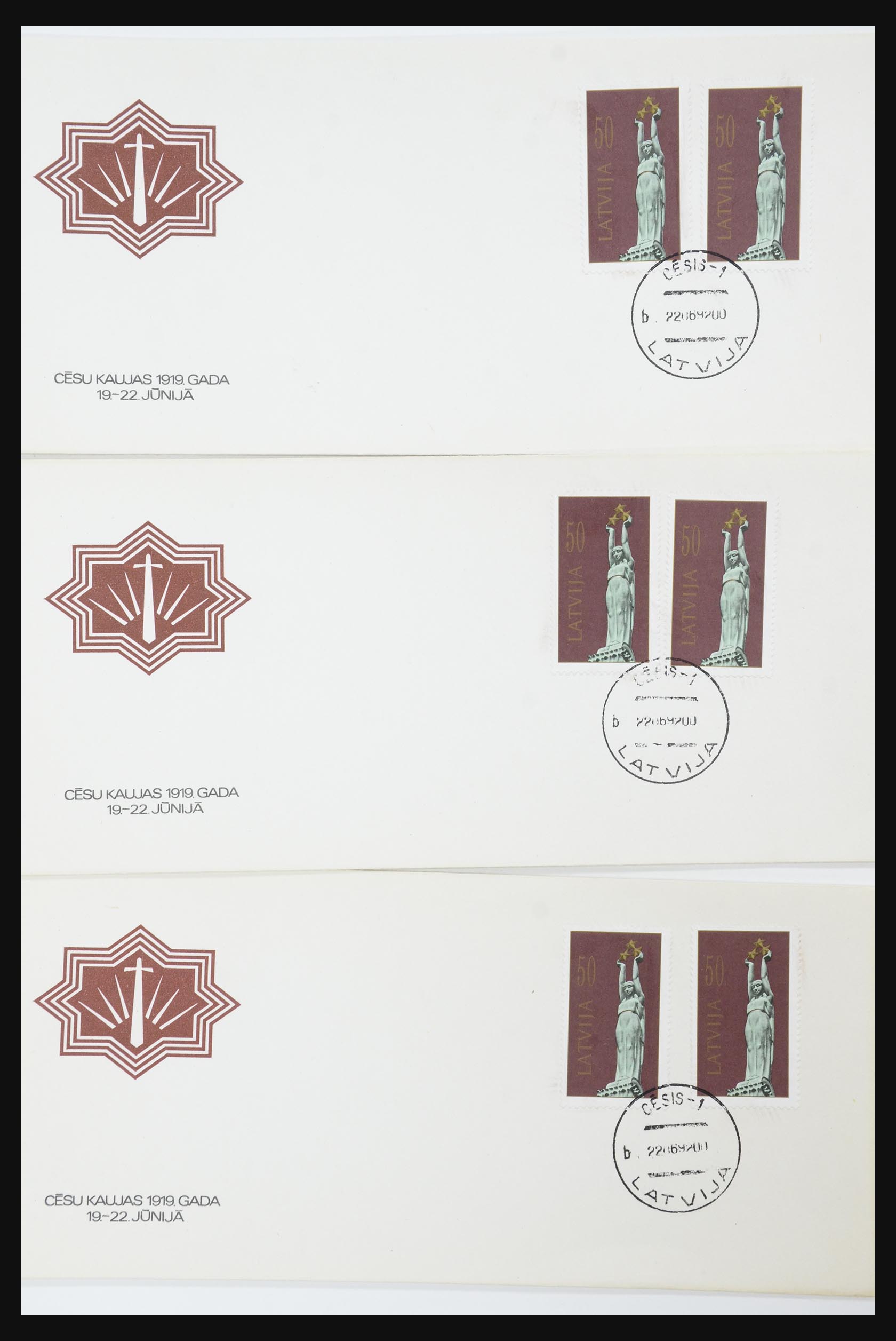 31584 547 - 31584 Letland brieven/FDC's en postwaardestukken 1990-1992.