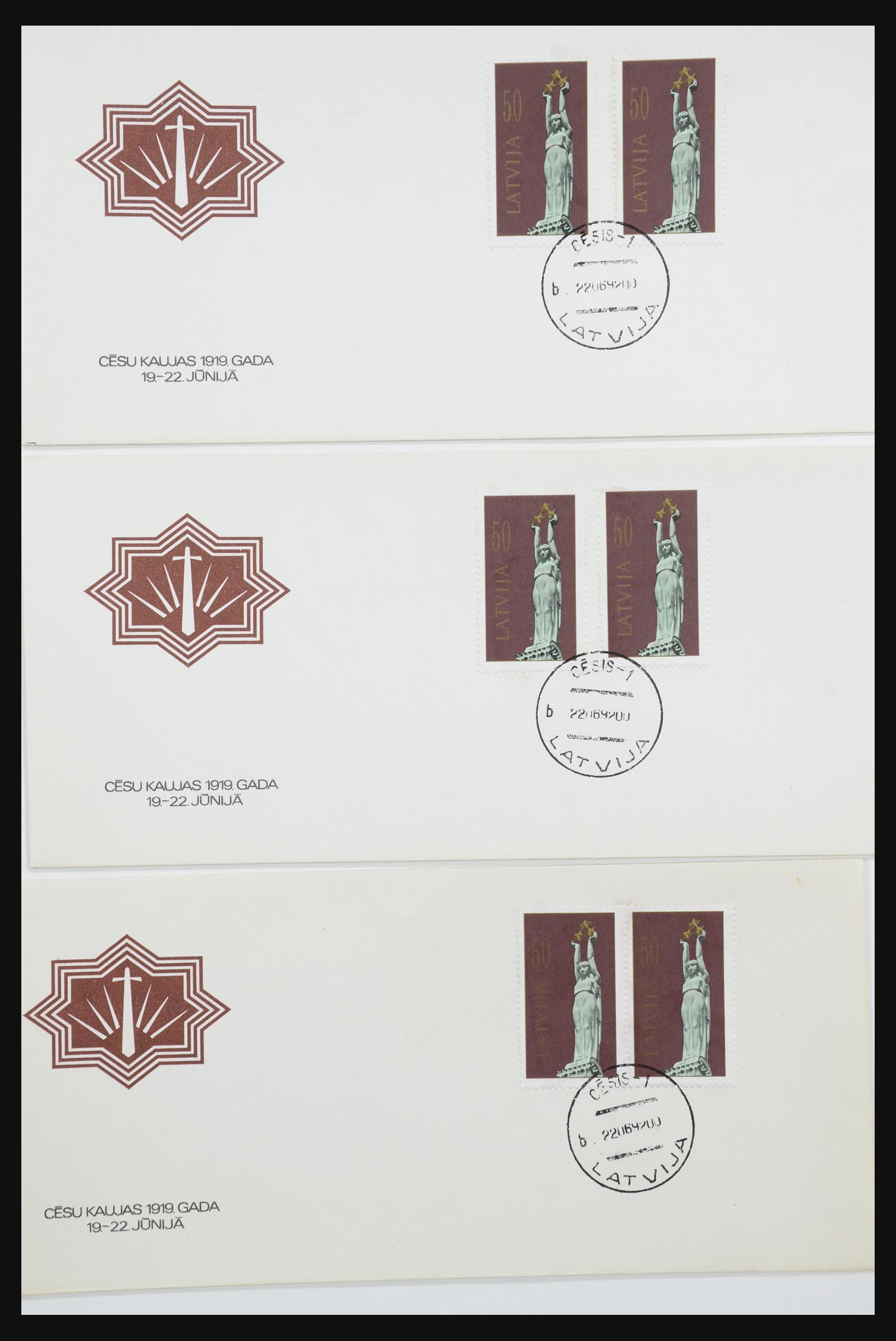 31584 548 - 31584 Letland brieven/FDC's en postwaardestukken 1990-1992.