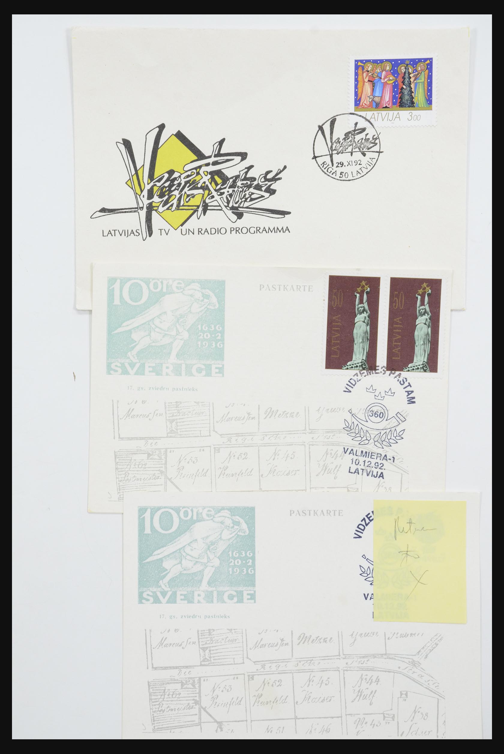 31584 565 - 31584 Letland brieven/FDC's en postwaardestukken 1990-1992.