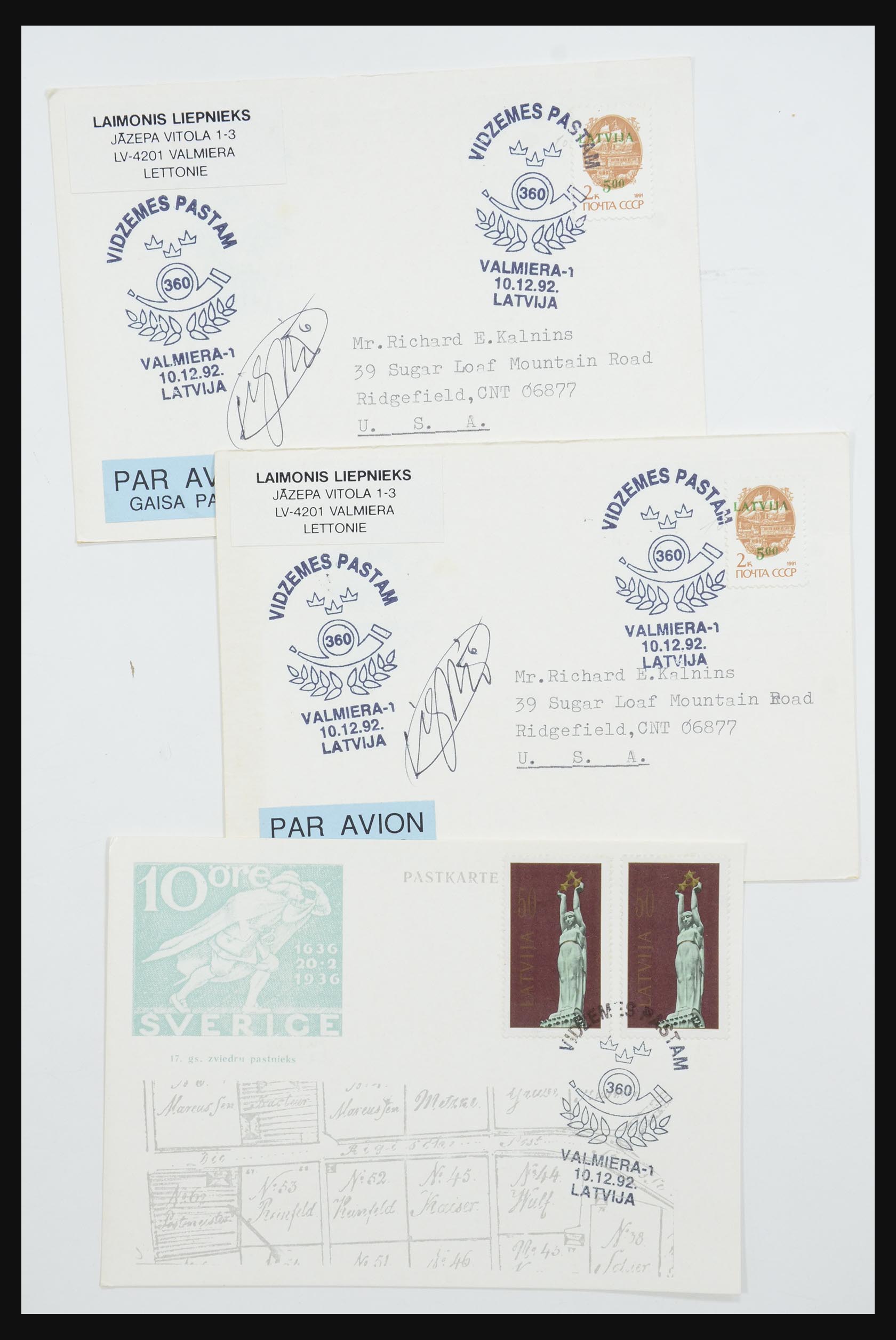 31584 569 - 31584 Letland brieven/FDC's en postwaardestukken 1990-1992.