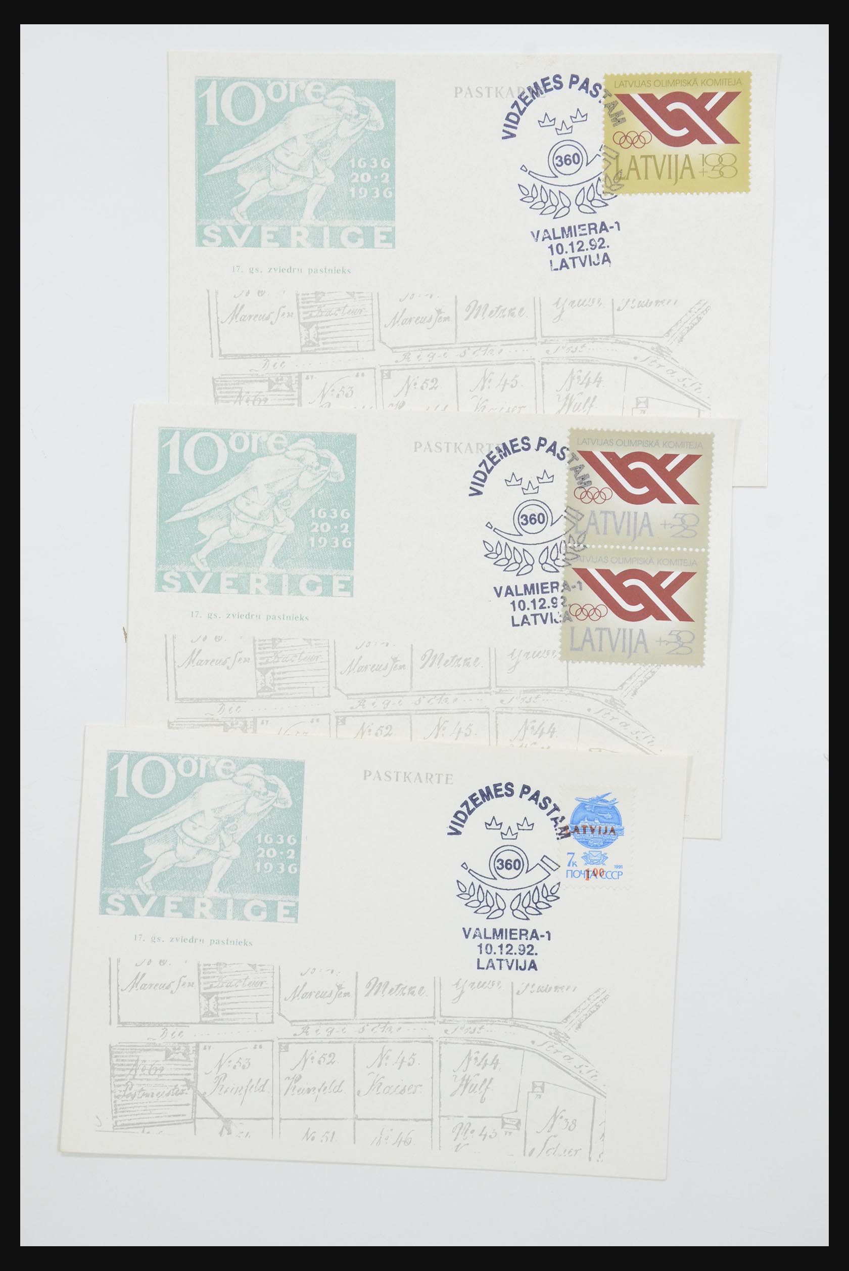 31584 573 - 31584 Letland brieven/FDC's en postwaardestukken 1990-1992.