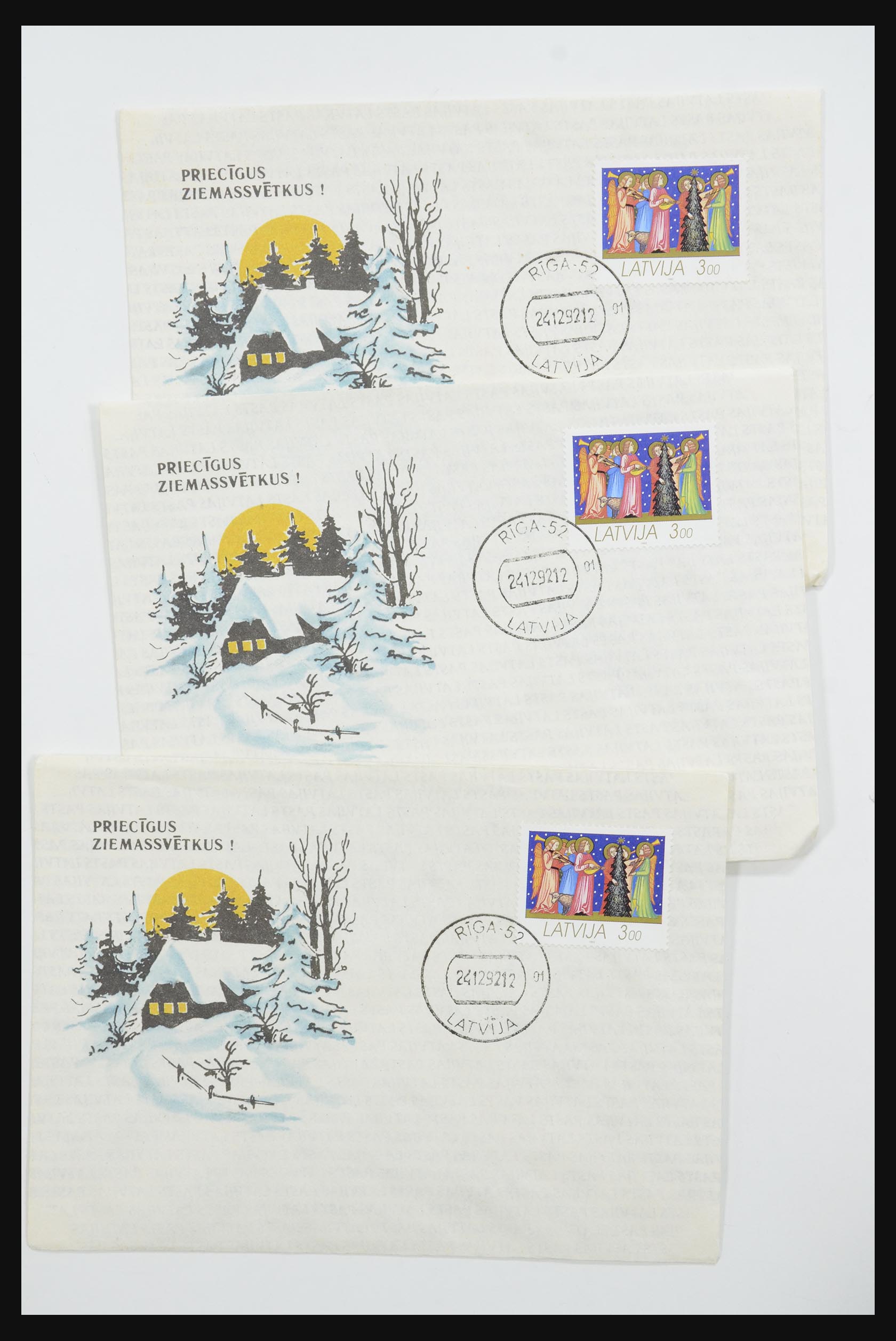 31584 575 - 31584 Letland brieven/FDC's en postwaardestukken 1990-1992.