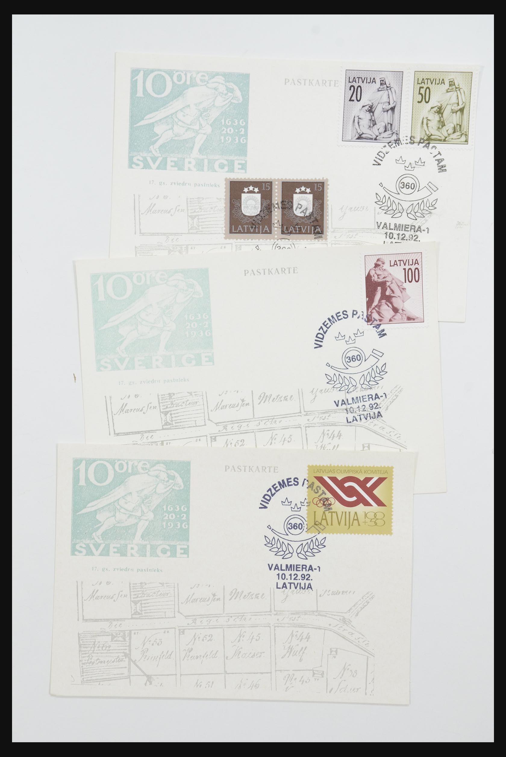 31584 578 - 31584 Letland brieven/FDC's en postwaardestukken 1990-1992.