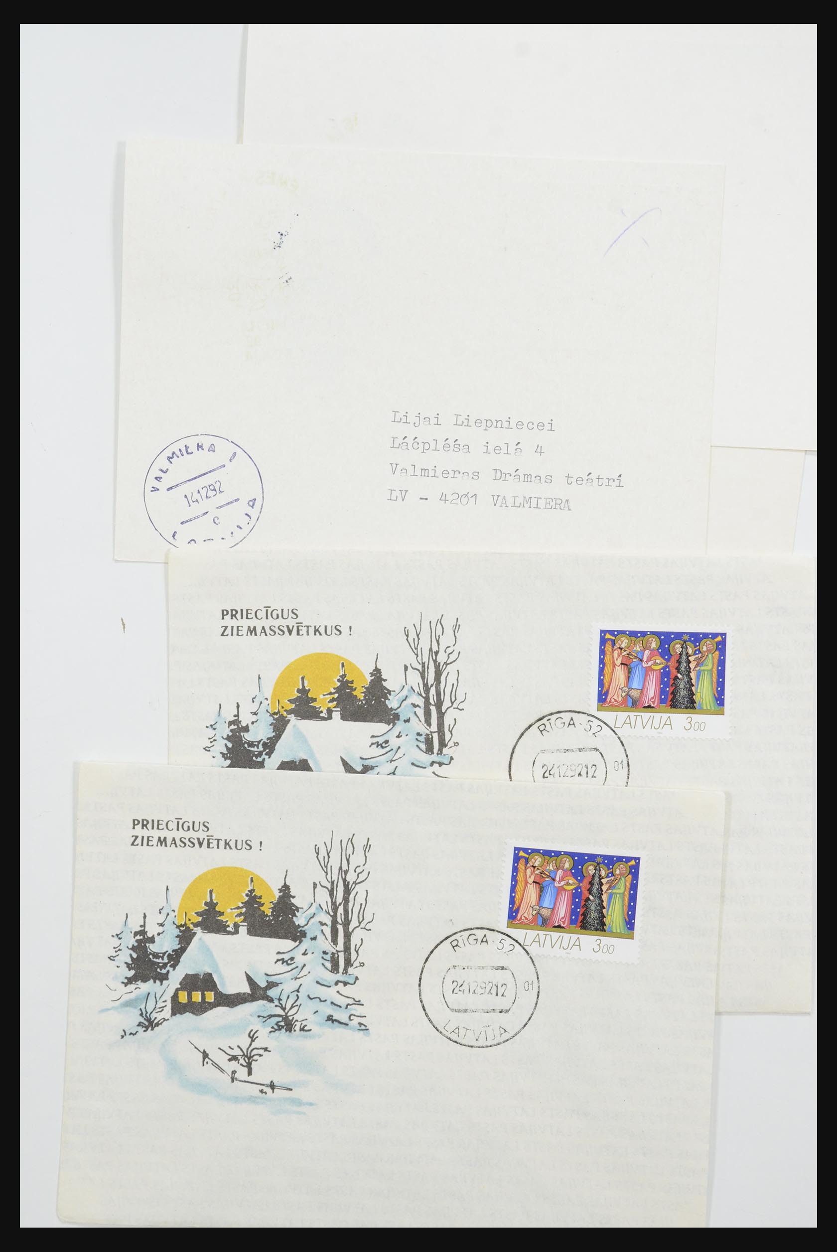 31584 579 - 31584 Letland brieven/FDC's en postwaardestukken 1990-1992.