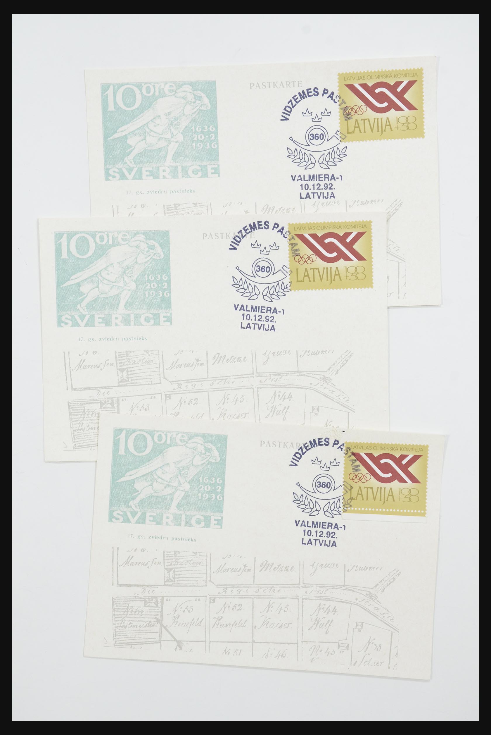 31584 580 - 31584 Letland brieven/FDC's en postwaardestukken 1990-1992.