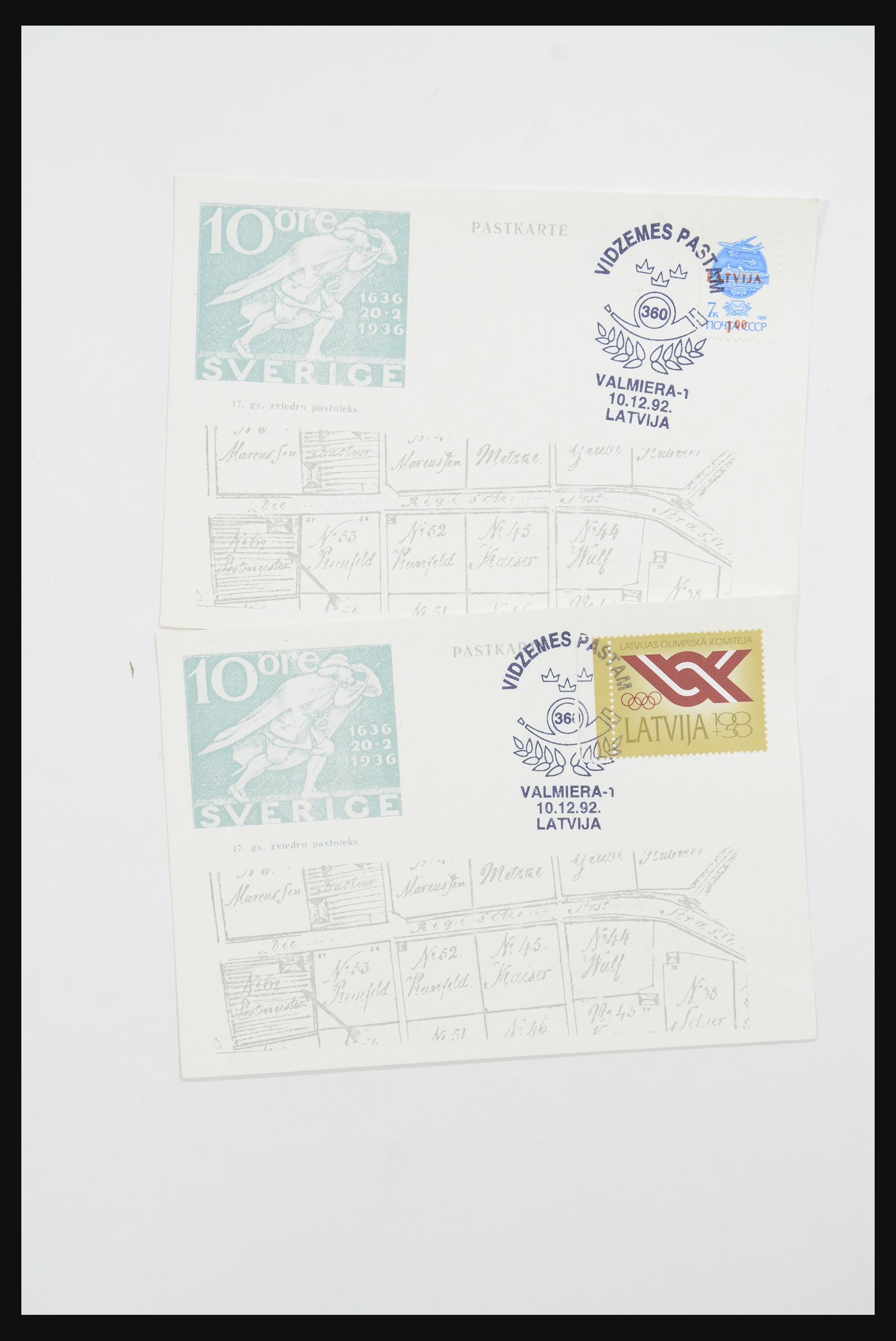 31584 582 - 31584 Letland brieven/FDC's en postwaardestukken 1990-1992.