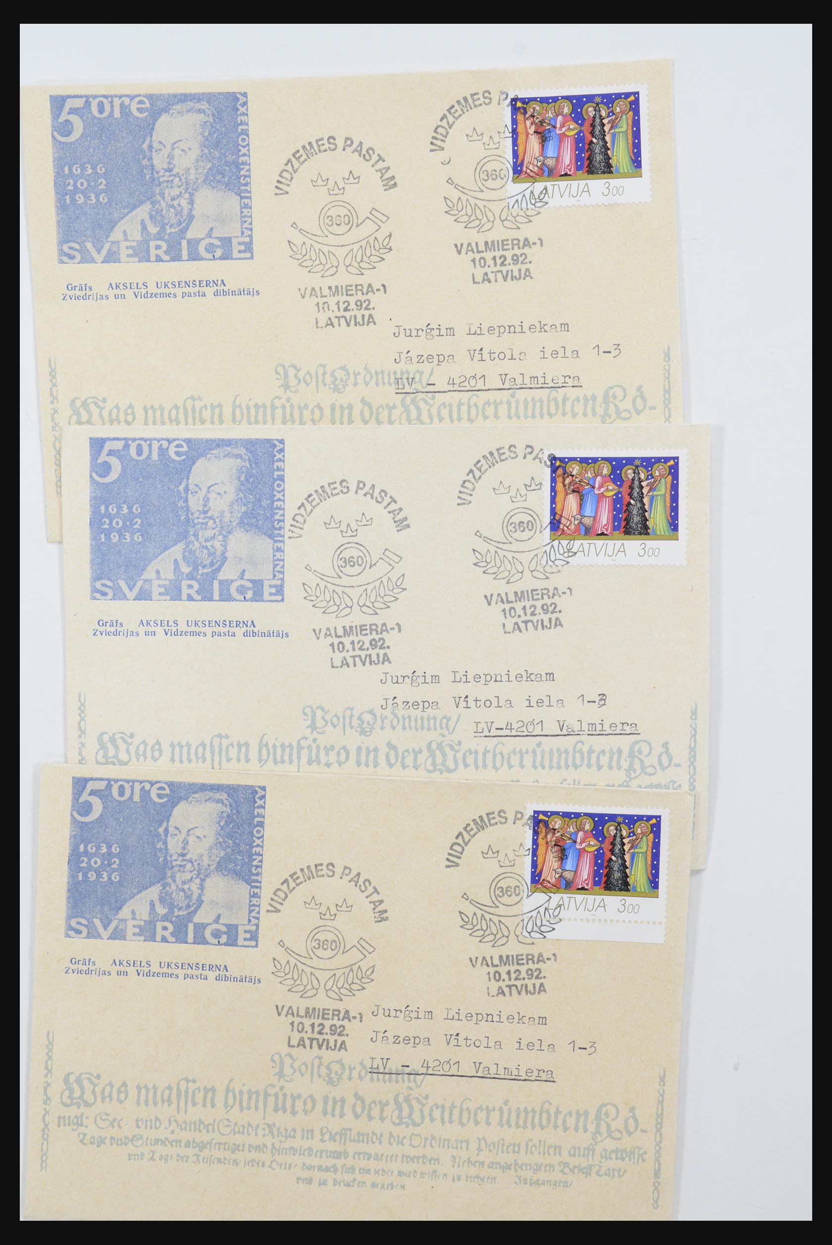 31584 588 - 31584 Letland brieven/FDC's en postwaardestukken 1990-1992.
