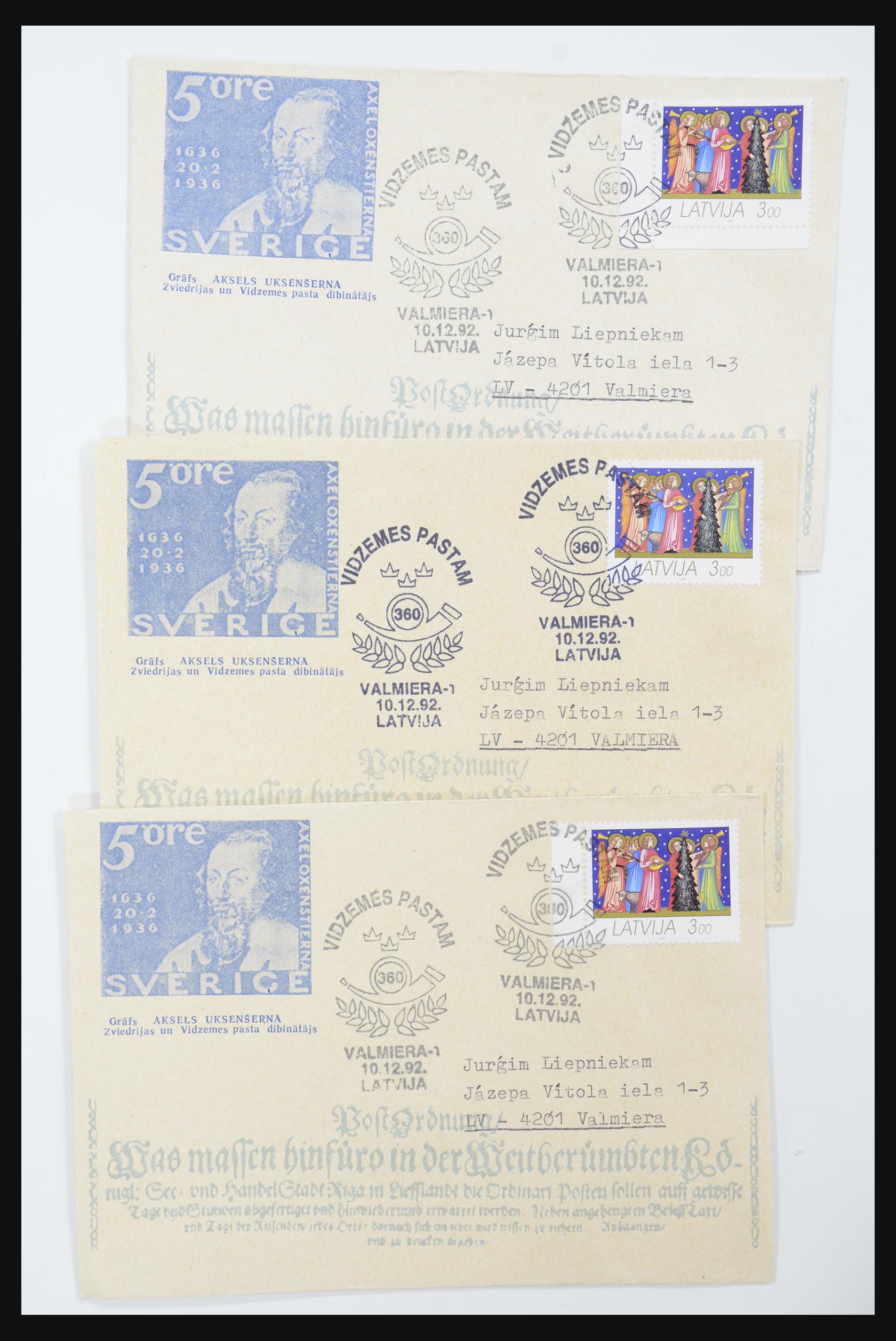 31584 589 - 31584 Letland brieven/FDC's en postwaardestukken 1990-1992.