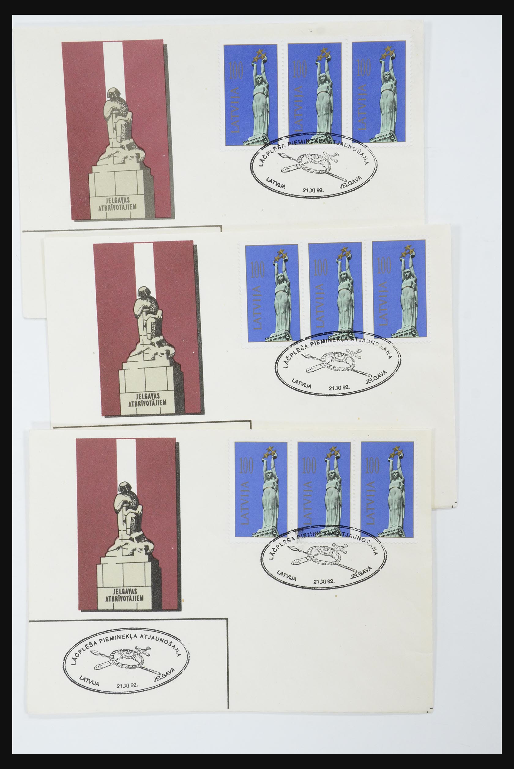 31584 600 - 31584 Letland brieven/FDC's en postwaardestukken 1990-1992.