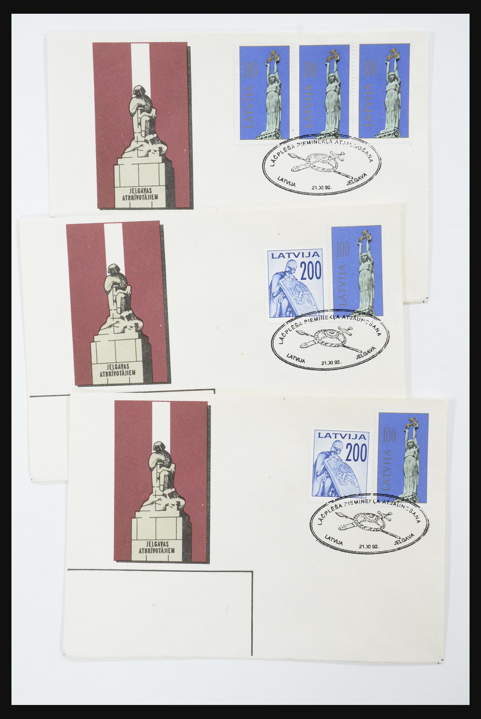 31584 602 - 31584 Letland brieven/FDC's en postwaardestukken 1990-1992.