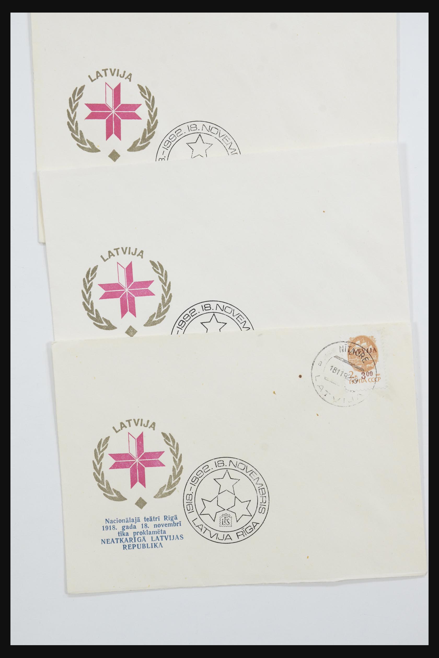 31584 609 - 31584 Letland brieven/FDC's en postwaardestukken 1990-1992.