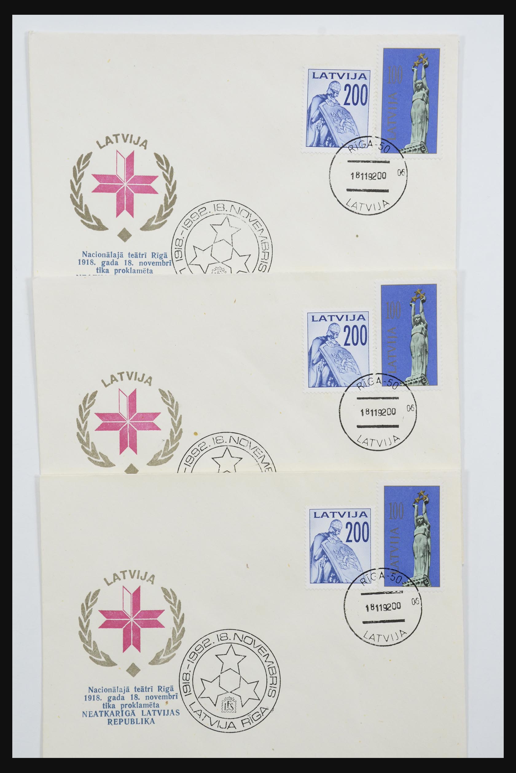 31584 613 - 31584 Letland brieven/FDC's en postwaardestukken 1990-1992.