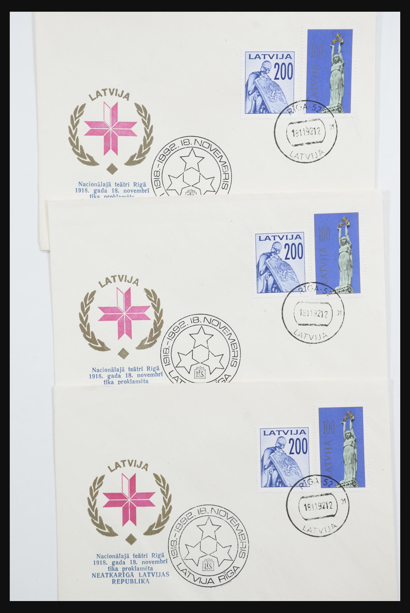 31584 615 - 31584 Letland brieven/FDC's en postwaardestukken 1990-1992.