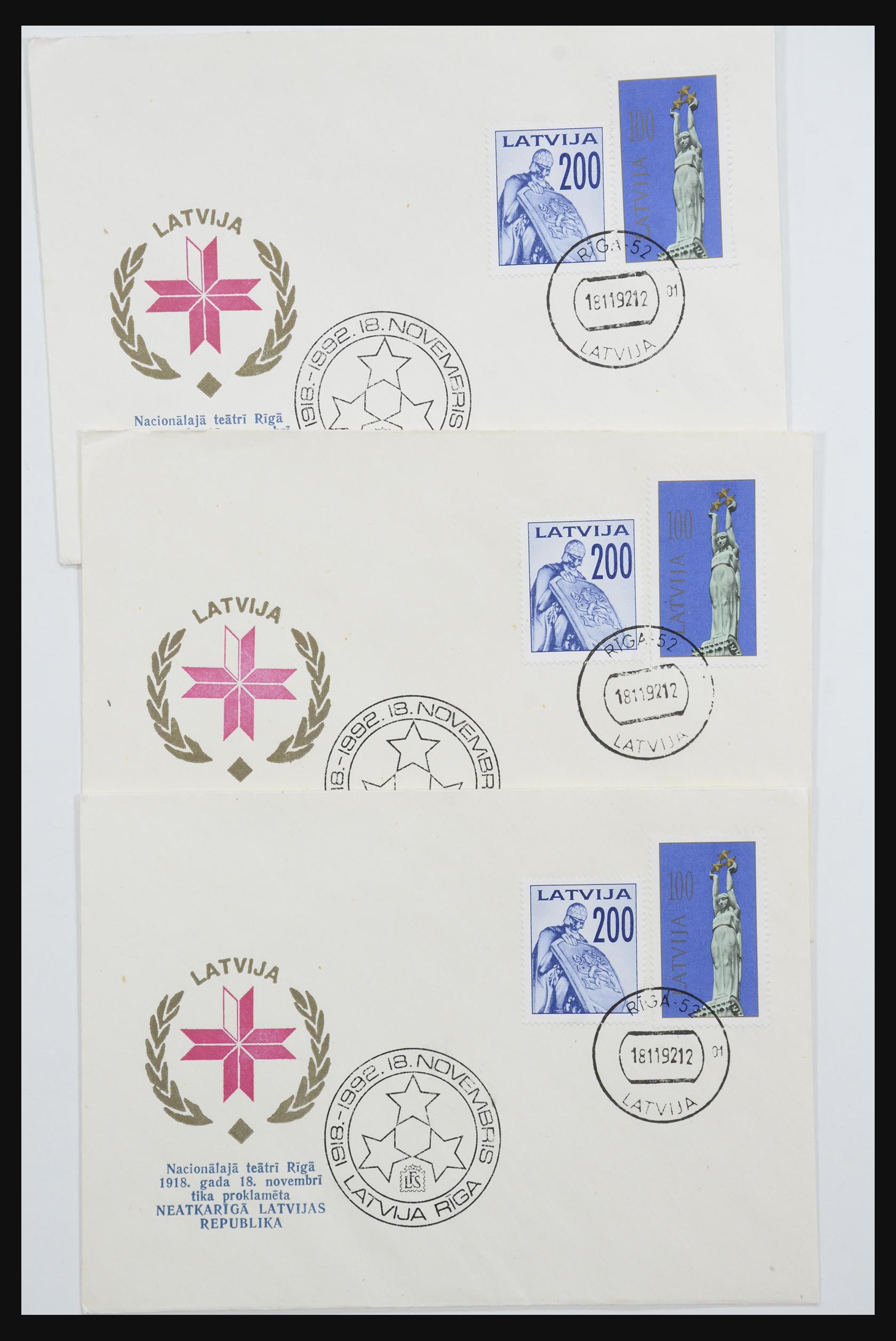 31584 616 - 31584 Letland brieven/FDC's en postwaardestukken 1990-1992.