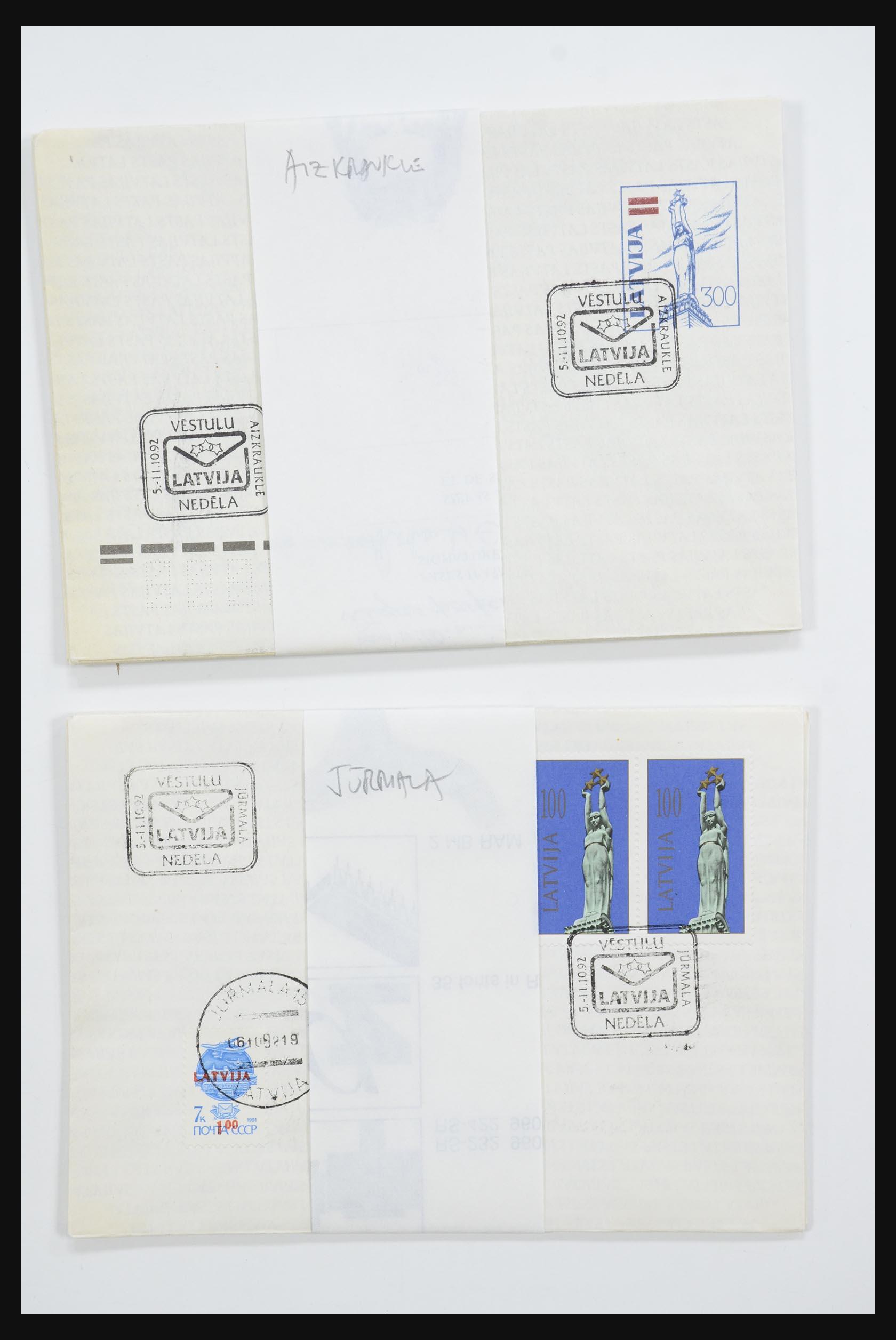 31584 619 - 31584 Letland brieven/FDC's en postwaardestukken 1990-1992.