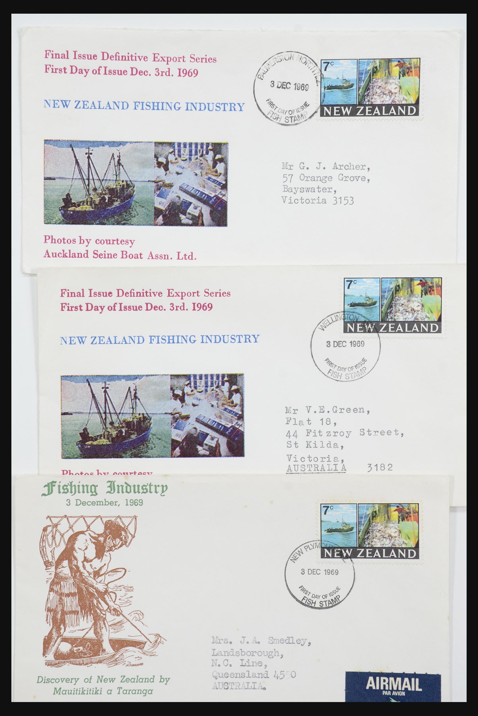 31951 109 - 31951 Nieuw Zeeland FDC's ca. 1960-1970.