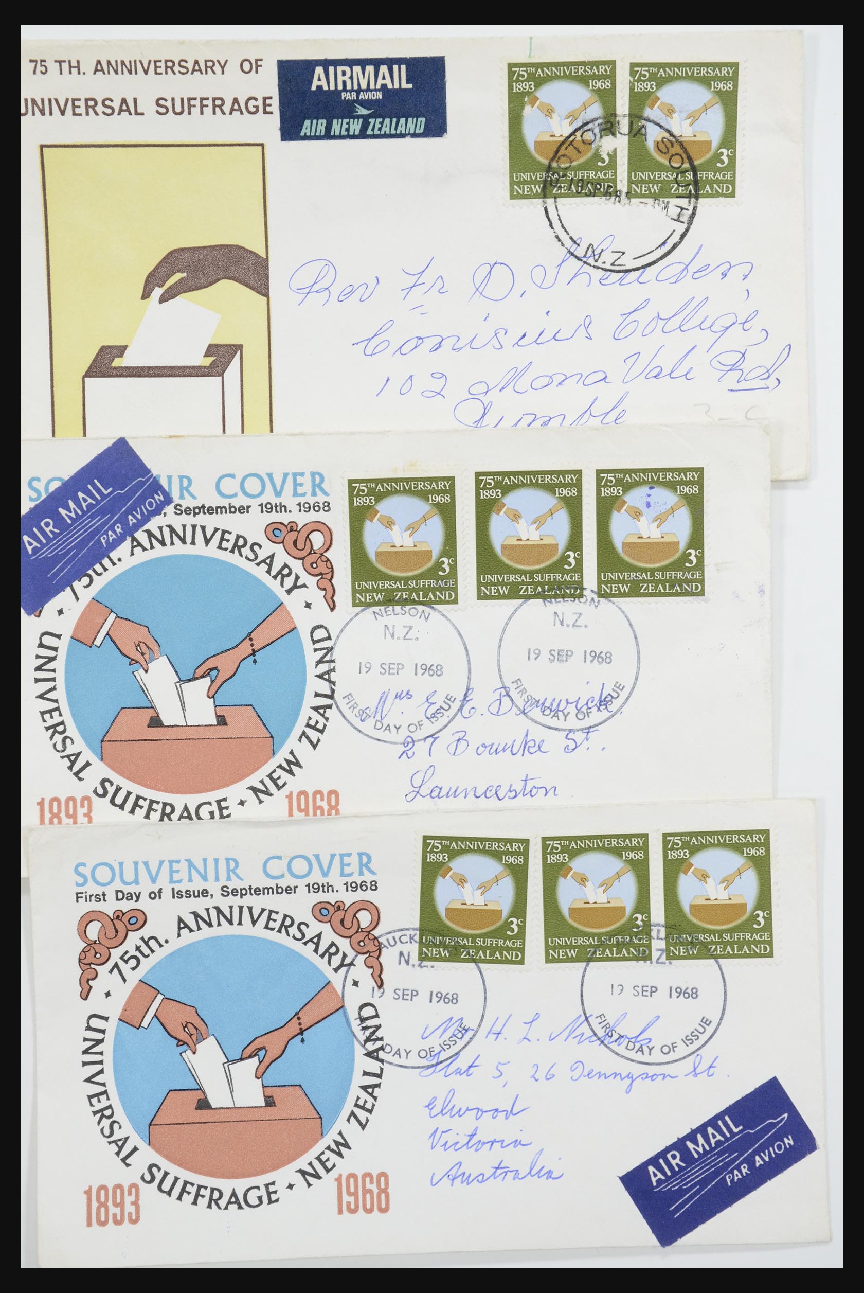 31951 139 - 31951 Nieuw Zeeland FDC's ca. 1960-1970.