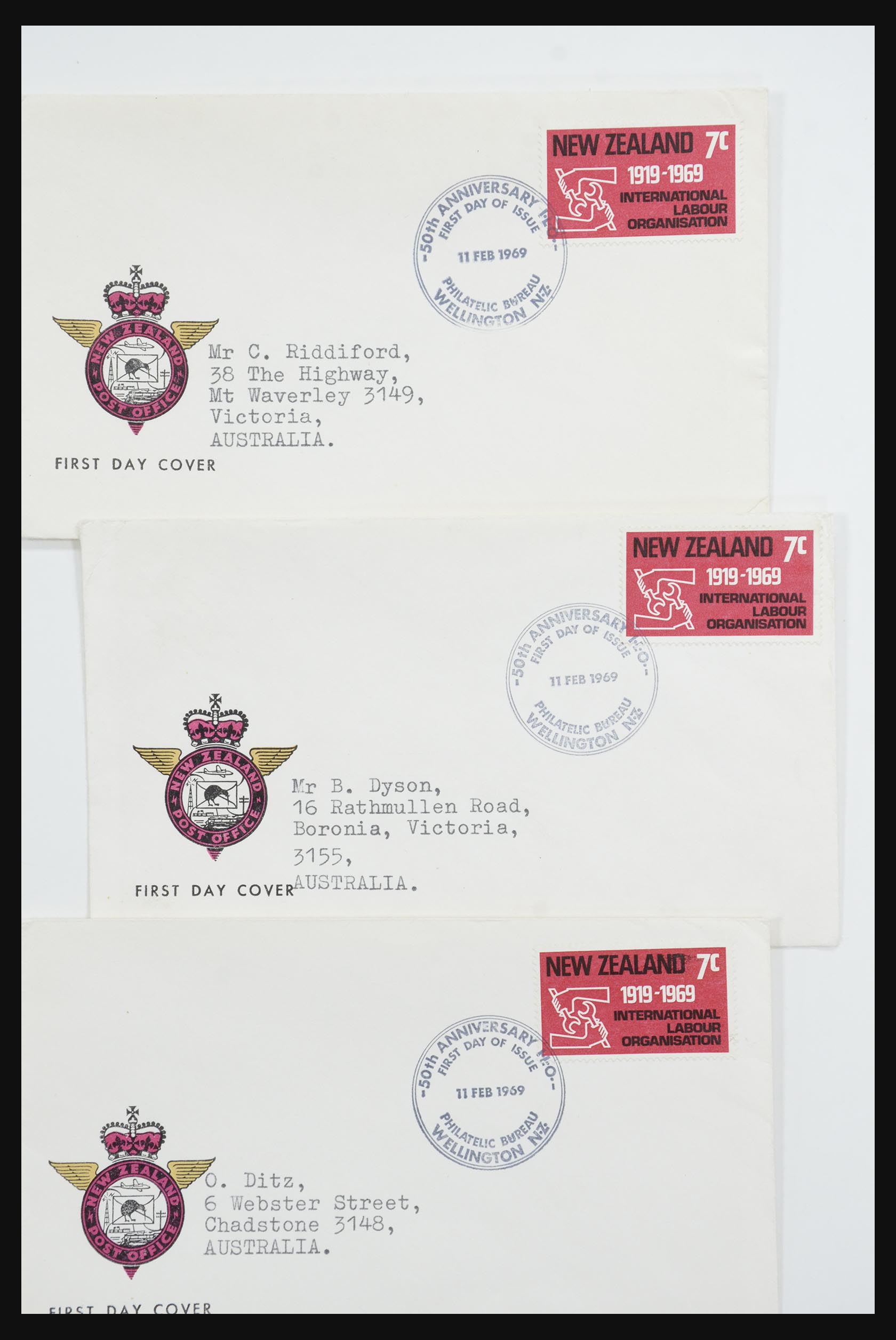 31951 143 - 31951 Nieuw Zeeland FDC's ca. 1960-1970.